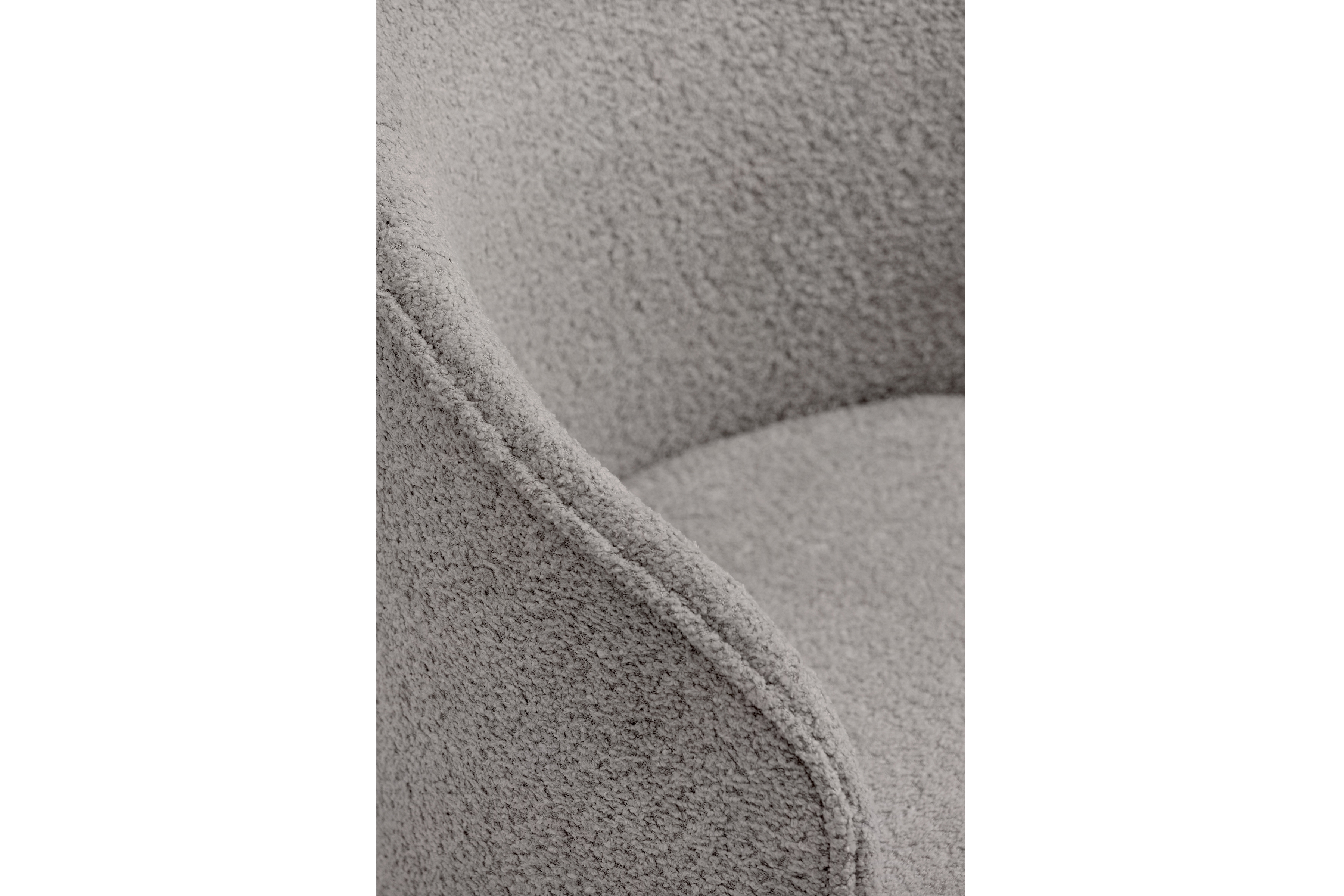 Čalouněná otočná skořepinová židle Orevi Spin - světle šedá bouclé Catch Me 24 židle čalouněné Orevi Spin kubelkowe obrotowe - jasna šedá boucla Catch Me 24