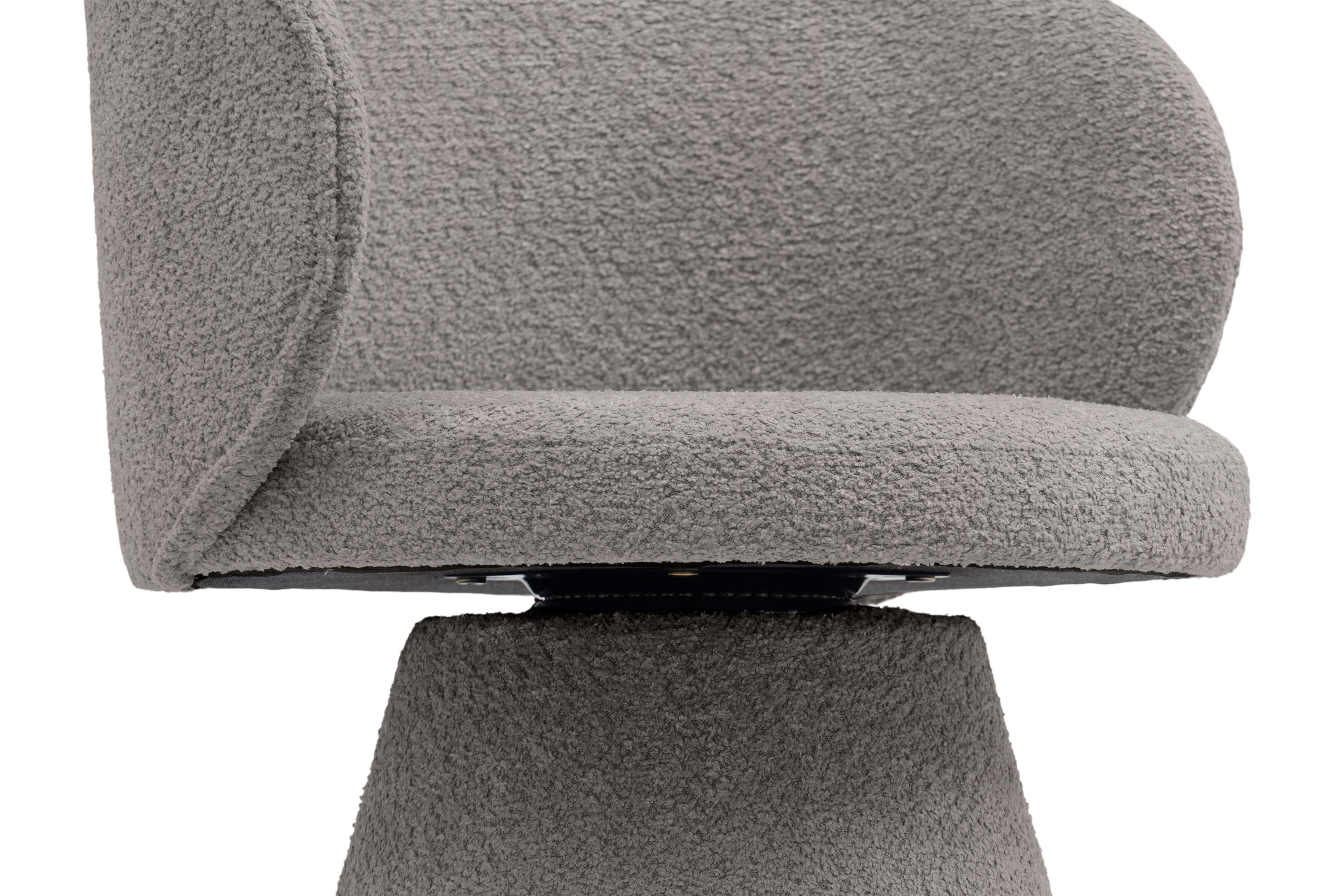 Čalouněná otočná skořepinová židle Orevi Spin - světle šedá bouclé Catch Me 24 židle čalouněné Orevi Spin kubelkowe obrotowe - jasna šedá boucla Catch Me 24