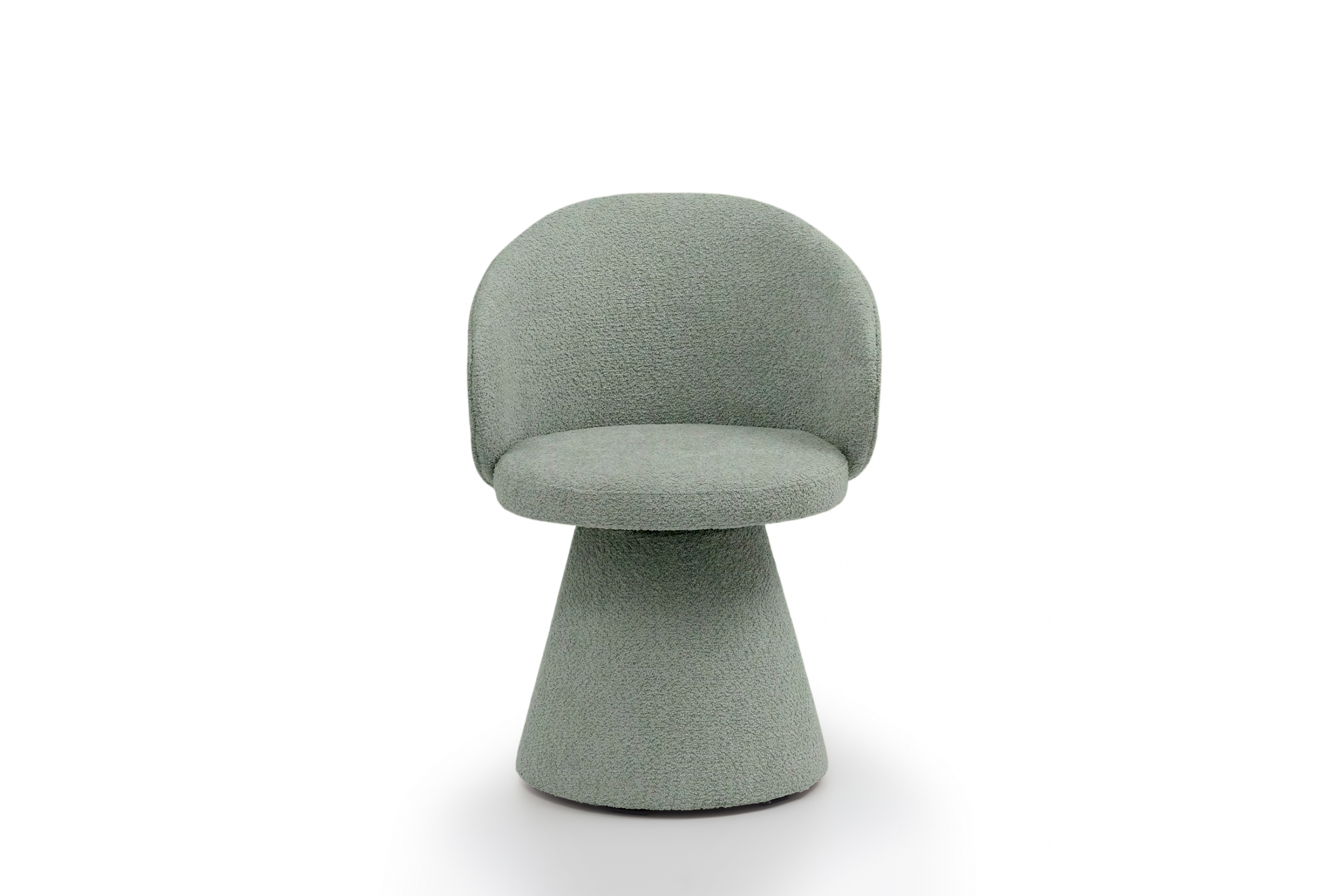 Čalouněná otočná skořepinová židle Orevi Spin - světle zelená bouclé Catch Me 13 židle čalouněné Orevi Spin kubelkowe obrotowe - jasna zielona boucla Catch Me 13