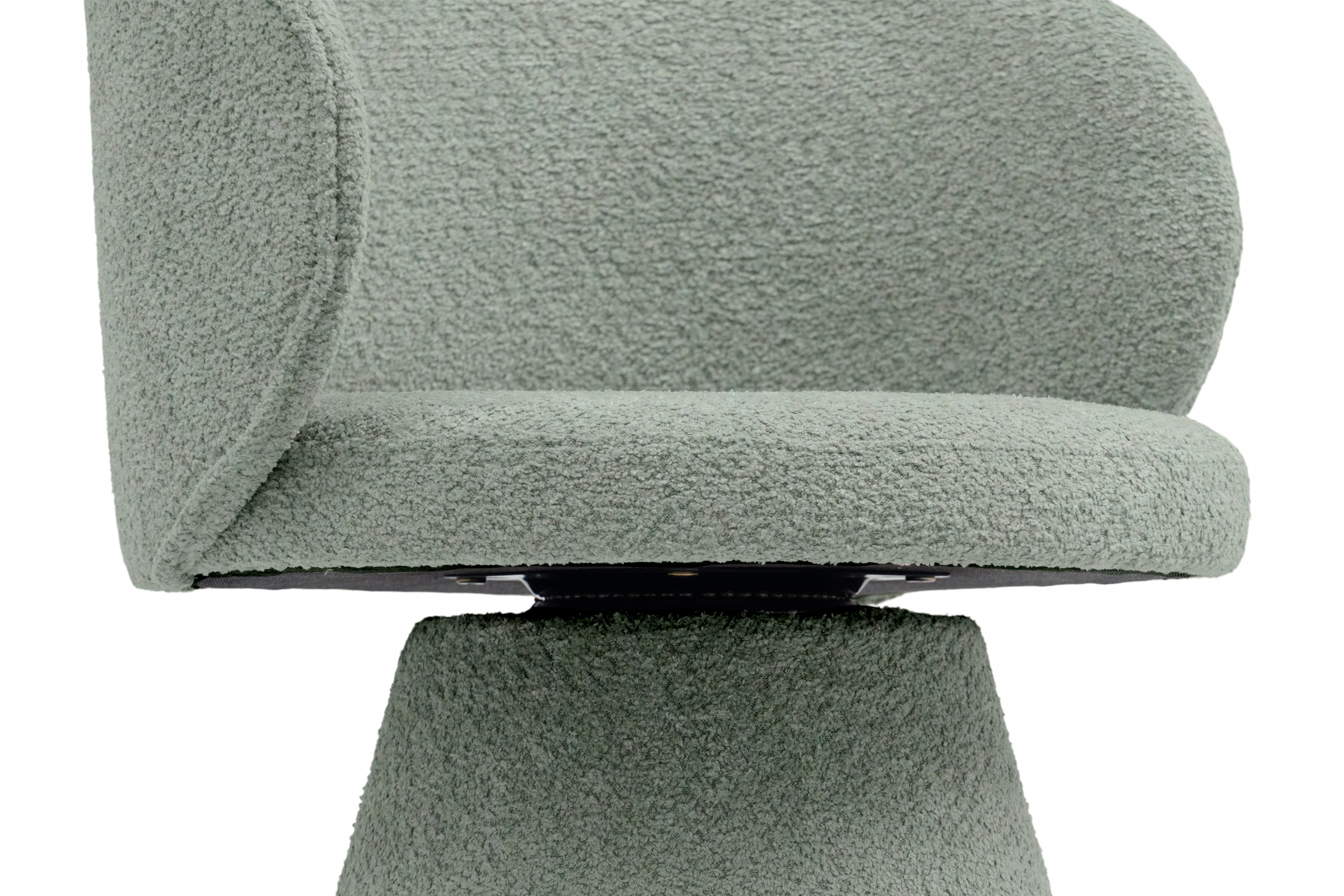 Čalouněná otočná skořepinová židle Orevi Spin - světle zelená bouclé Catch Me 13 židle čalouněné Orevi Spin kubelkowe obrotowe - jasna zielona boucla Catch Me 13