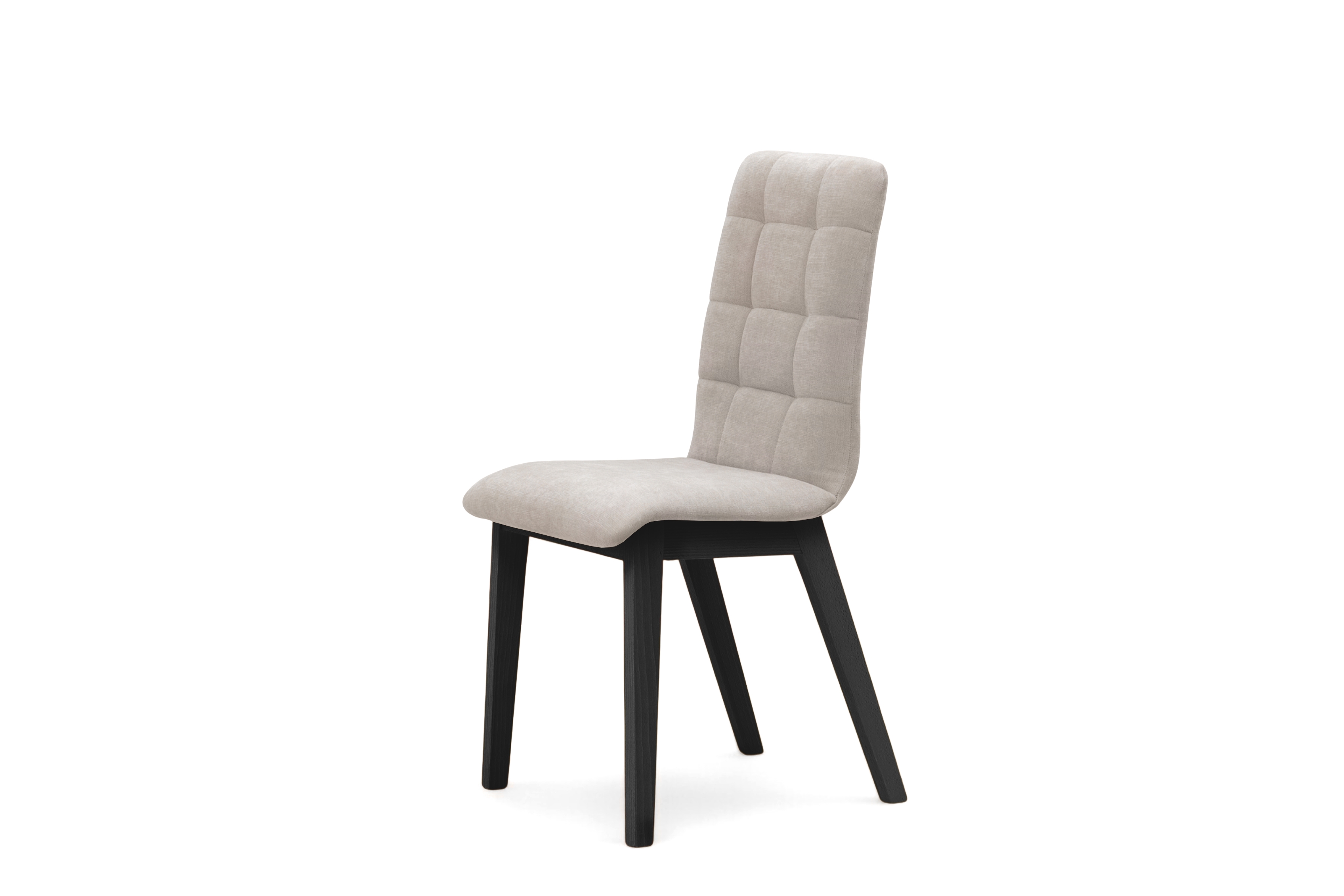 Čalouněná jídelní židle Platinum 4 - světle šedý šenil Wind 05 / černé nohy židle čalouněné Platinum 4  - světlý šedá šenil Wind 05 / Nohy černá