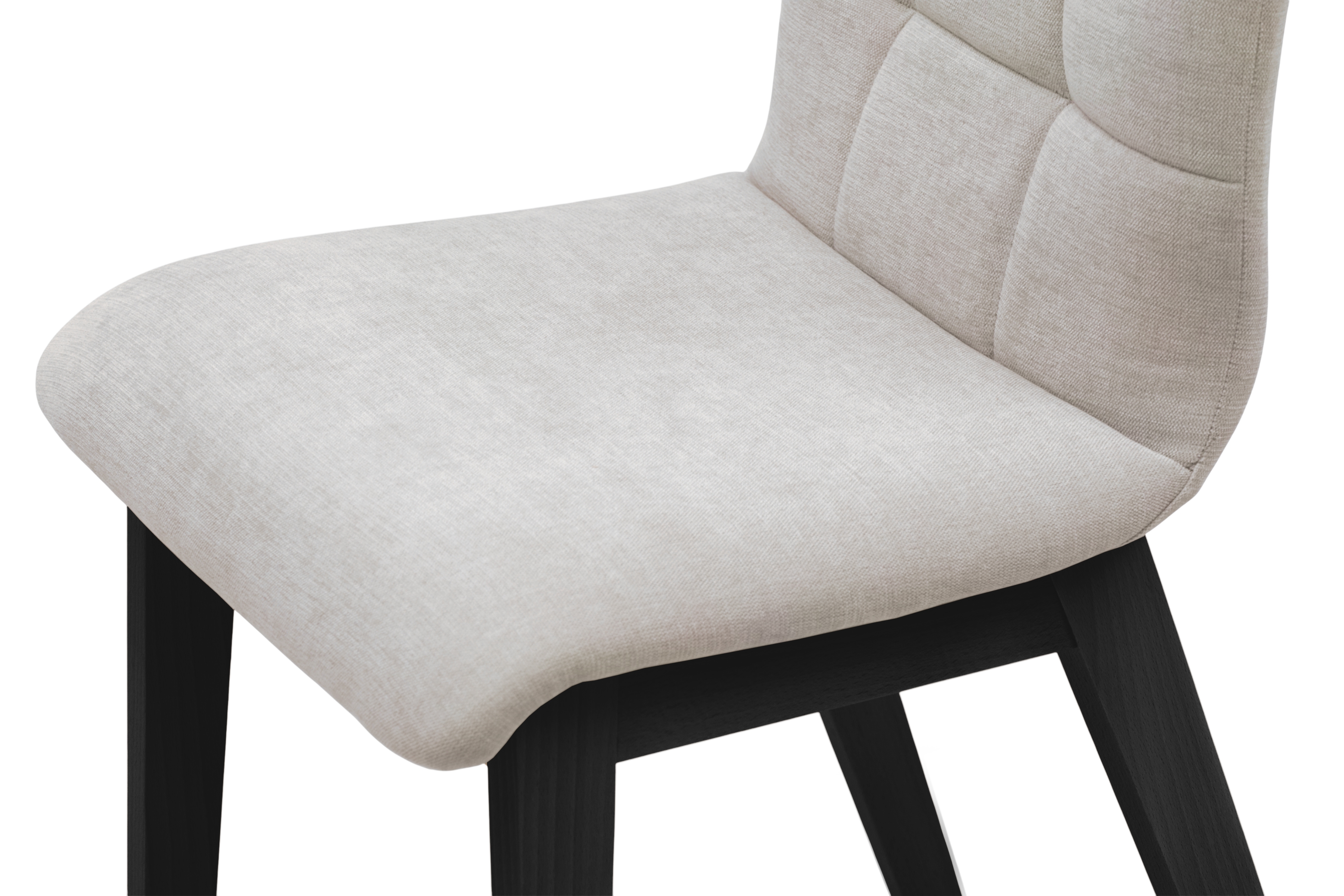 Čalouněná jídelní židle Platinum 4 - světle šedý šenil Wind 05 / černé nohy židle čalouněné Platinum 4  - světlý šedá šenil Wind 05 / Nohy černá