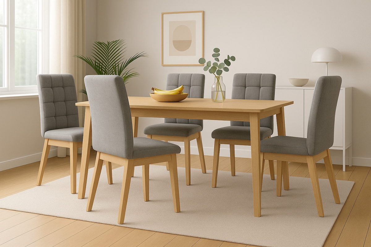 Čalouněná jídelní židle Platinum 4 - šedý šenil Wind 90 / nohy buk židle čalouněné Platinum 4  - šedá šenil Wind 90 / Nohy buk