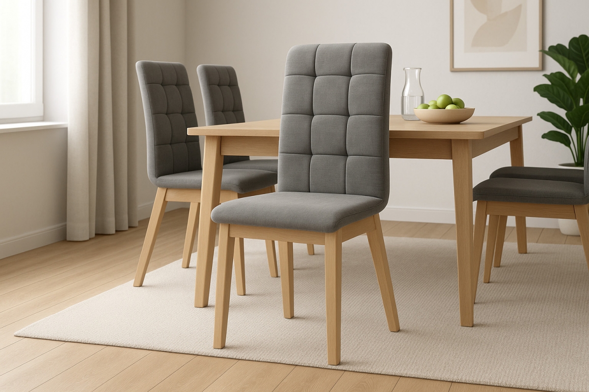 Čalouněná jídelní židle Platinum 4 - šedý šenil Wind 90 / nohy buk židle čalouněné Platinum 4  - šedá šenil Wind 90 / Nohy buk