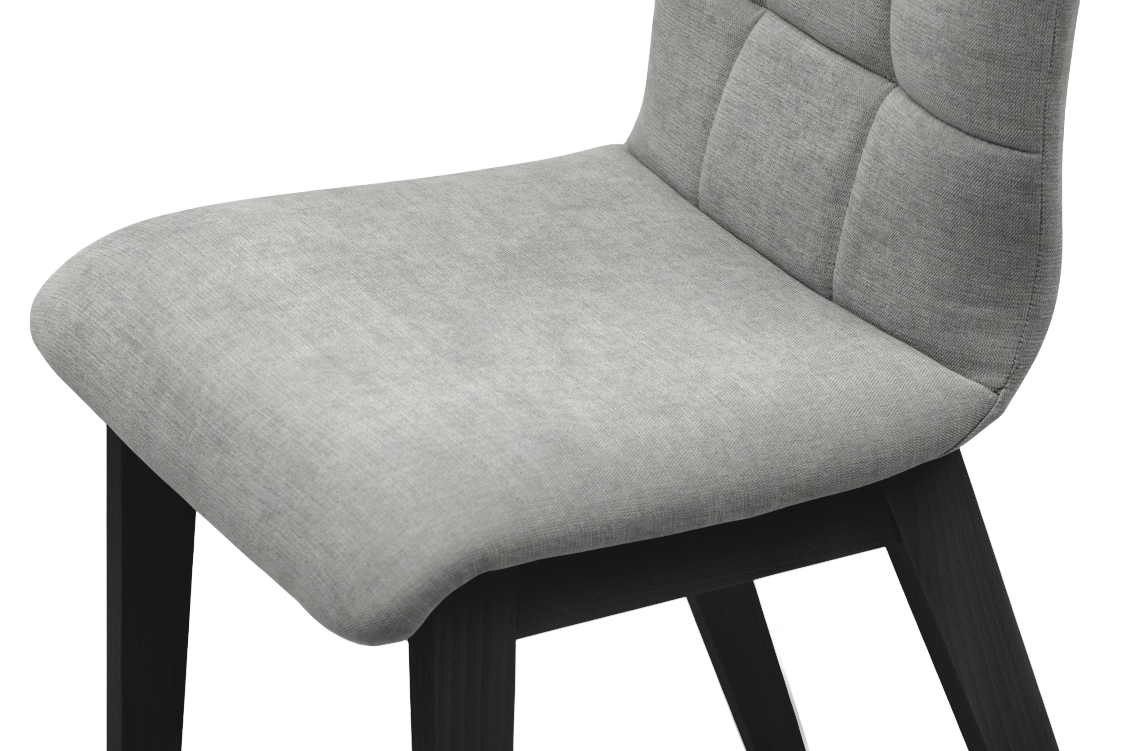 Čalouněná jídelní židle Platinum 4 - šedý šenil Wind 90 / černé nohy židle čalouněné Platinum 4  - šedá šenil Wind 90 / Nohy černá