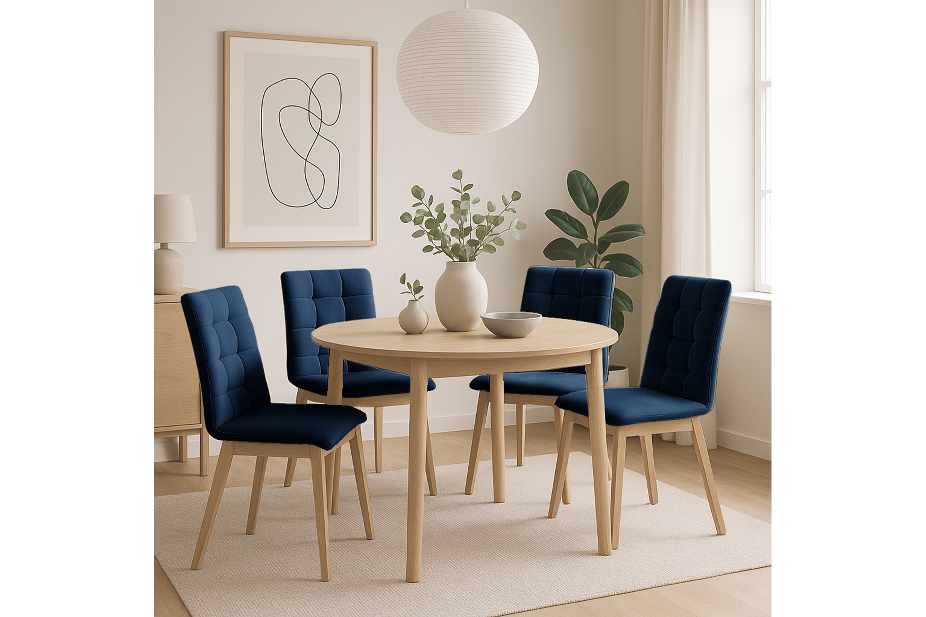 Jedálenská stolička Platinum 4 – tmavomodrý velúr Salvador 5 / buk Stolička čalúnená Platinum 4 - granat Salvador 05 / nožičky buk