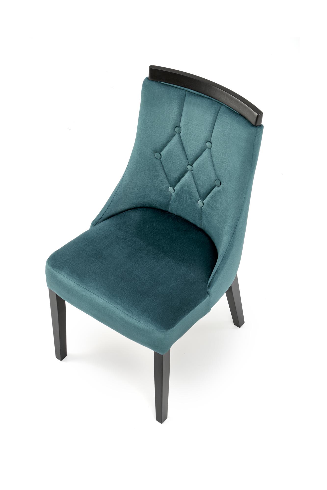 ROYAL szék - fekete / csap: MONOLITH 37 (s.zöld) Židle čalouněné royal - Fekete / tmavá Zeleň