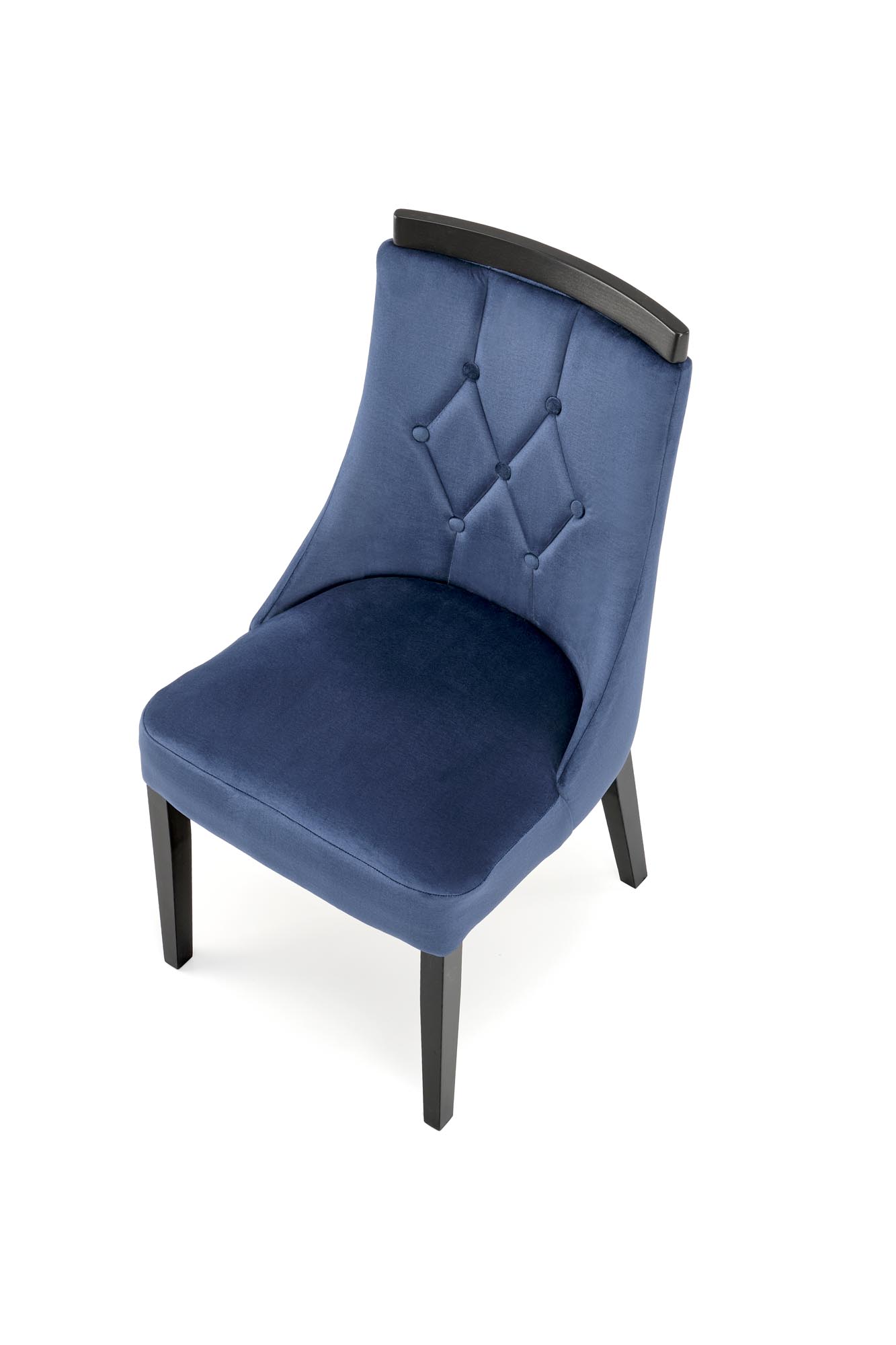 ROYAL szék - fekete / csap: MONOLITH 77 (sötétkék) Židle čalouněné royal - Fekete / Námořnická modrá