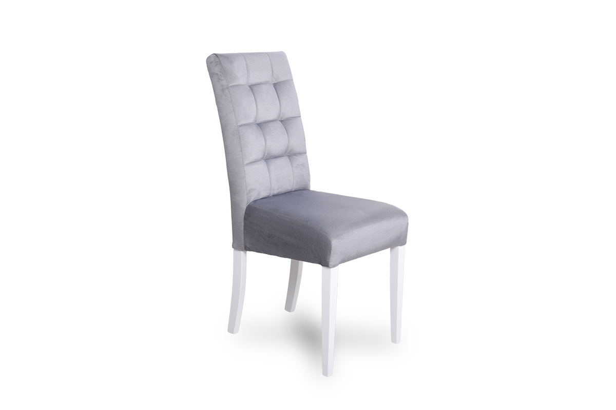 Židle čalouněné Stella 4 Monolith 85/Bílý - Výprodej krzesło pikowane
