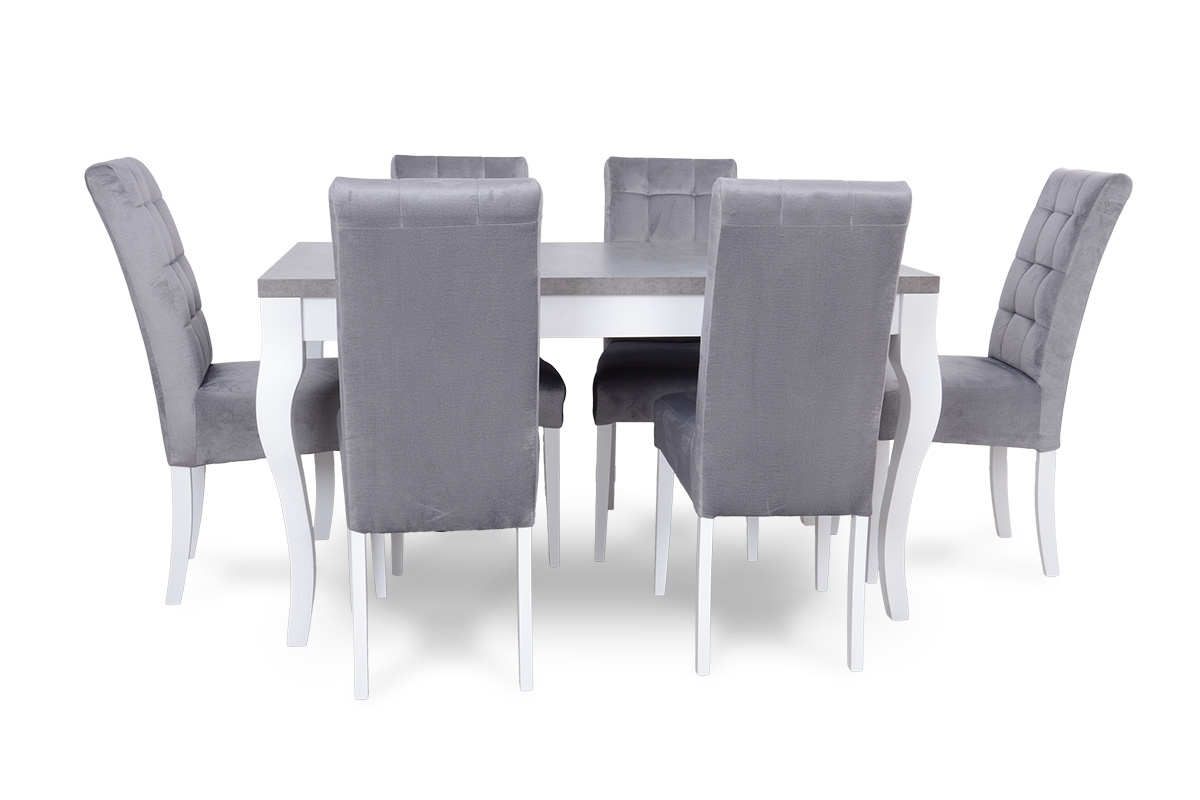 Židle čalouněné Stella 4 Monolith 85/Bílý - Výprodej Komplet do jídelny 