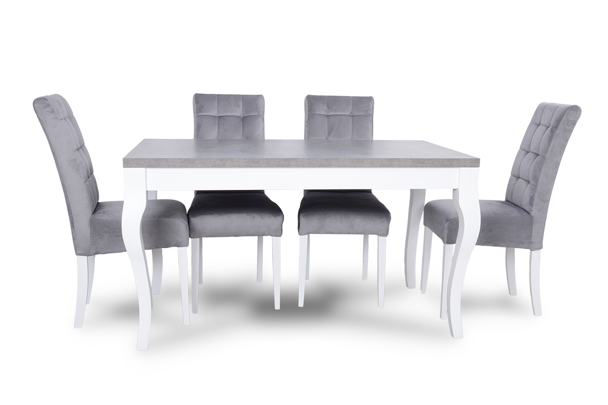 Židle čalouněné Stella 4 Monolith 85/Bílý - Výprodej Komplet z krzeslami 