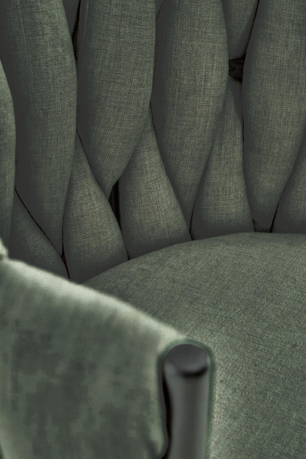 Jedálenské kreslo Verosa - olivová pletenina Nea 73 / čierna Stolička čalúnená Verosa - oliwkowa plecionka Nea 73 / nožičky čierny