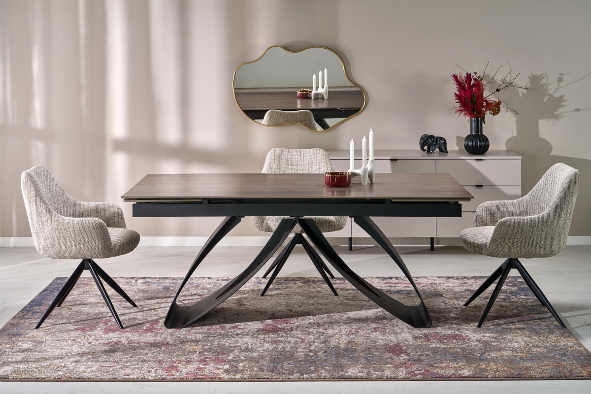 Otočná čalouněná židle Volaro - béžová / černé nožky židle čalouněné Volaro obrotowe - béžová / Nohy černá