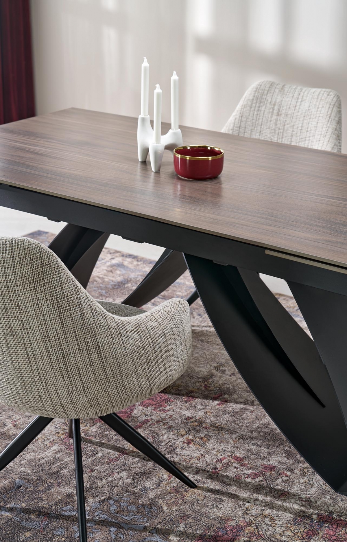 Otočná čalouněná židle Volaro - béžová / černé nožky židle čalouněné Volaro obrotowe - béžová / Nohy černá