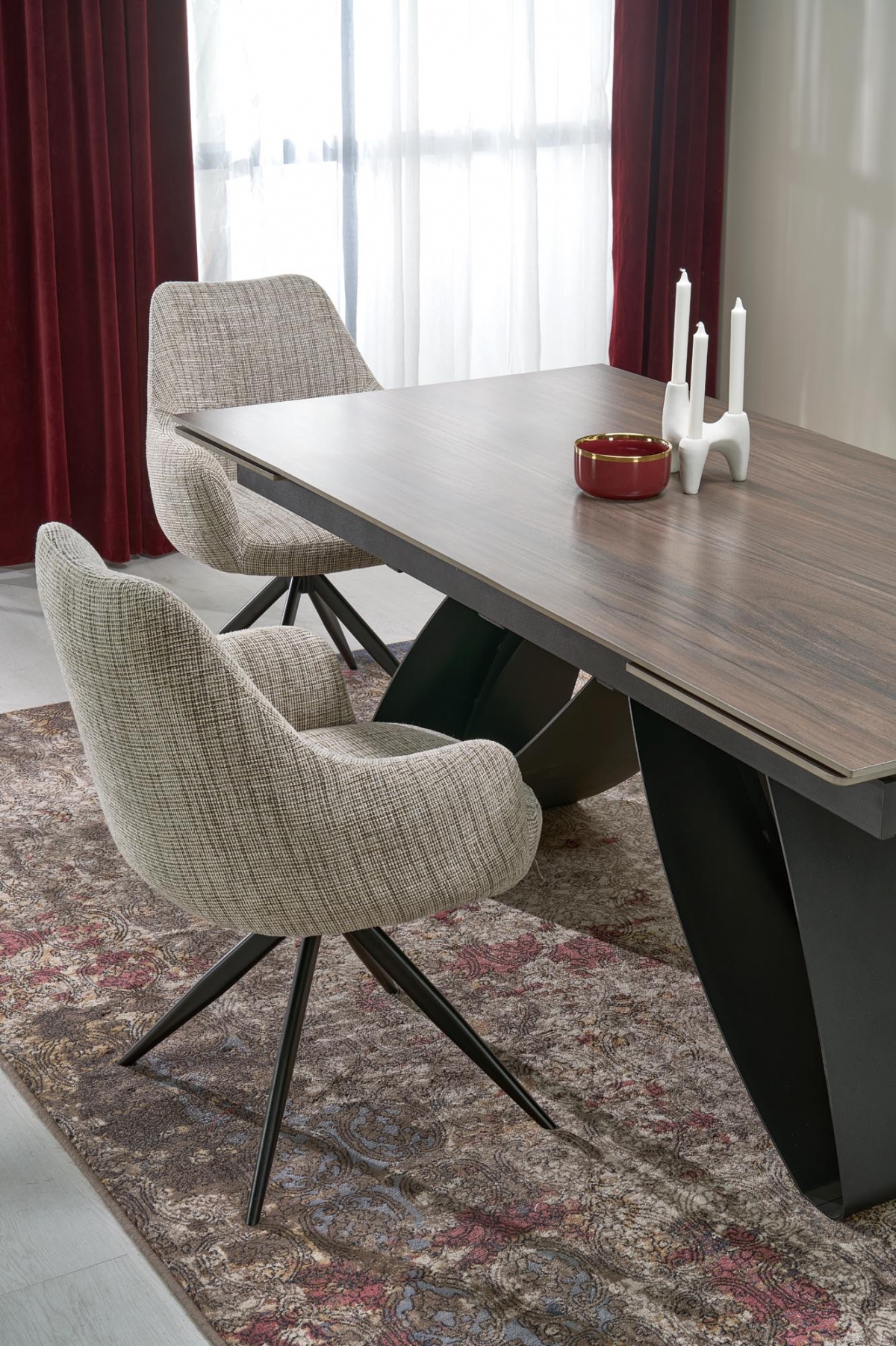 Otočná čalouněná židle Volaro - béžová / černé nožky židle čalouněné Volaro obrotowe - béžová / Nohy černá