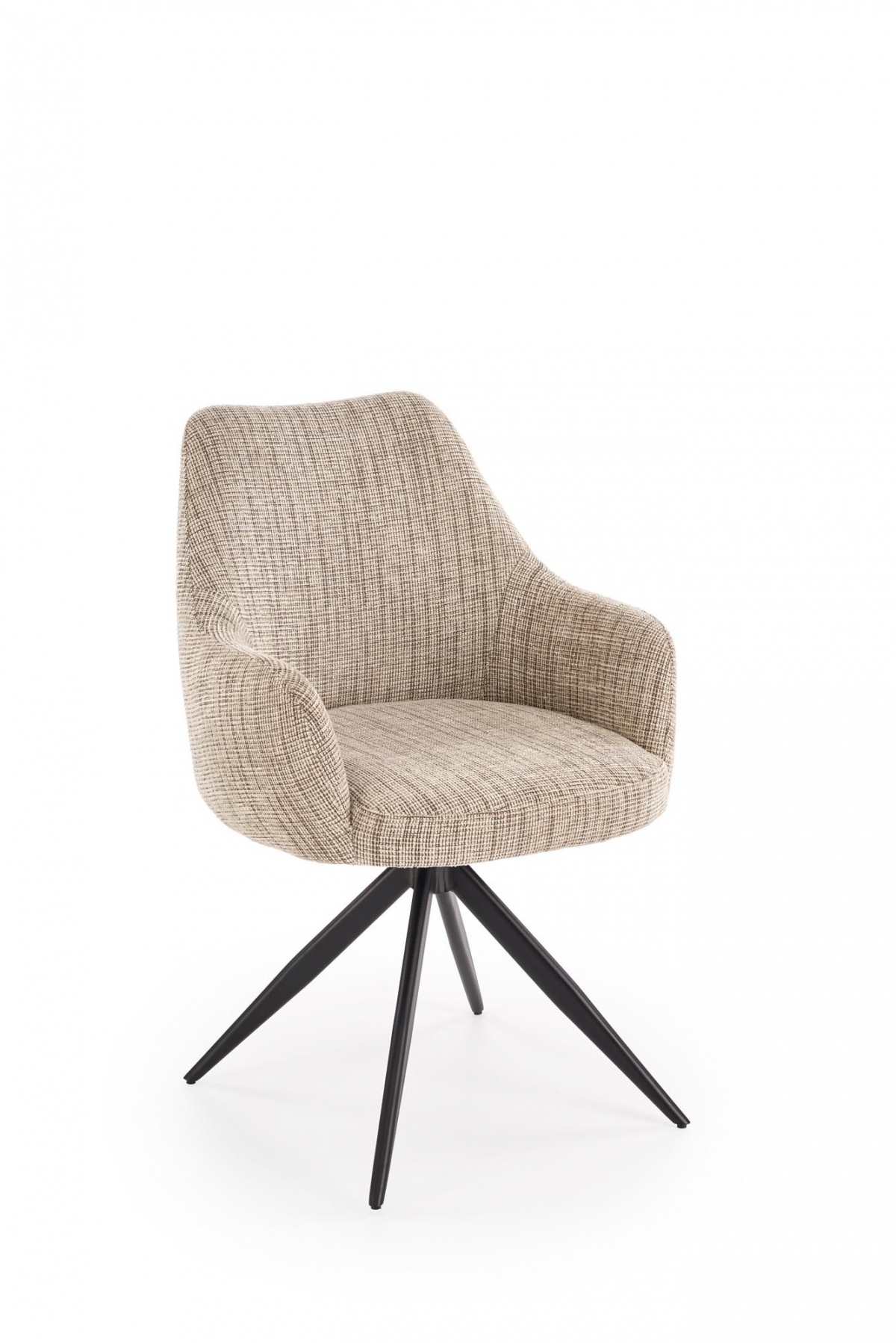 Otočná čalouněná židle Volaro - béžová / černé nožky židle čalouněné Volaro obrotowe - béžová / Nohy černá