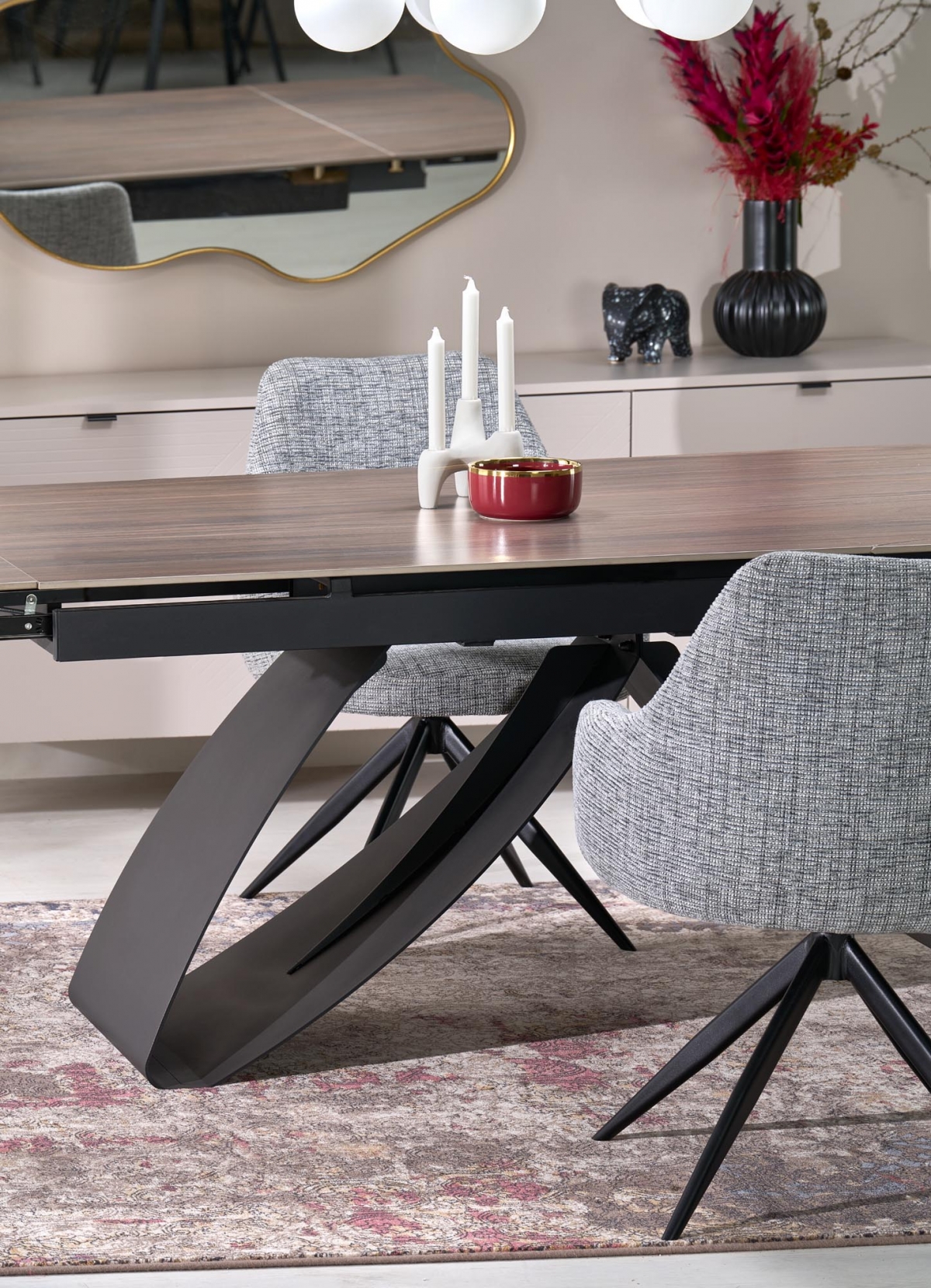 Otočná čalouněná židle Volaro - šedá / černé nožky židle čalouněné Volaro obrotowe - popelavá / Nohy černá