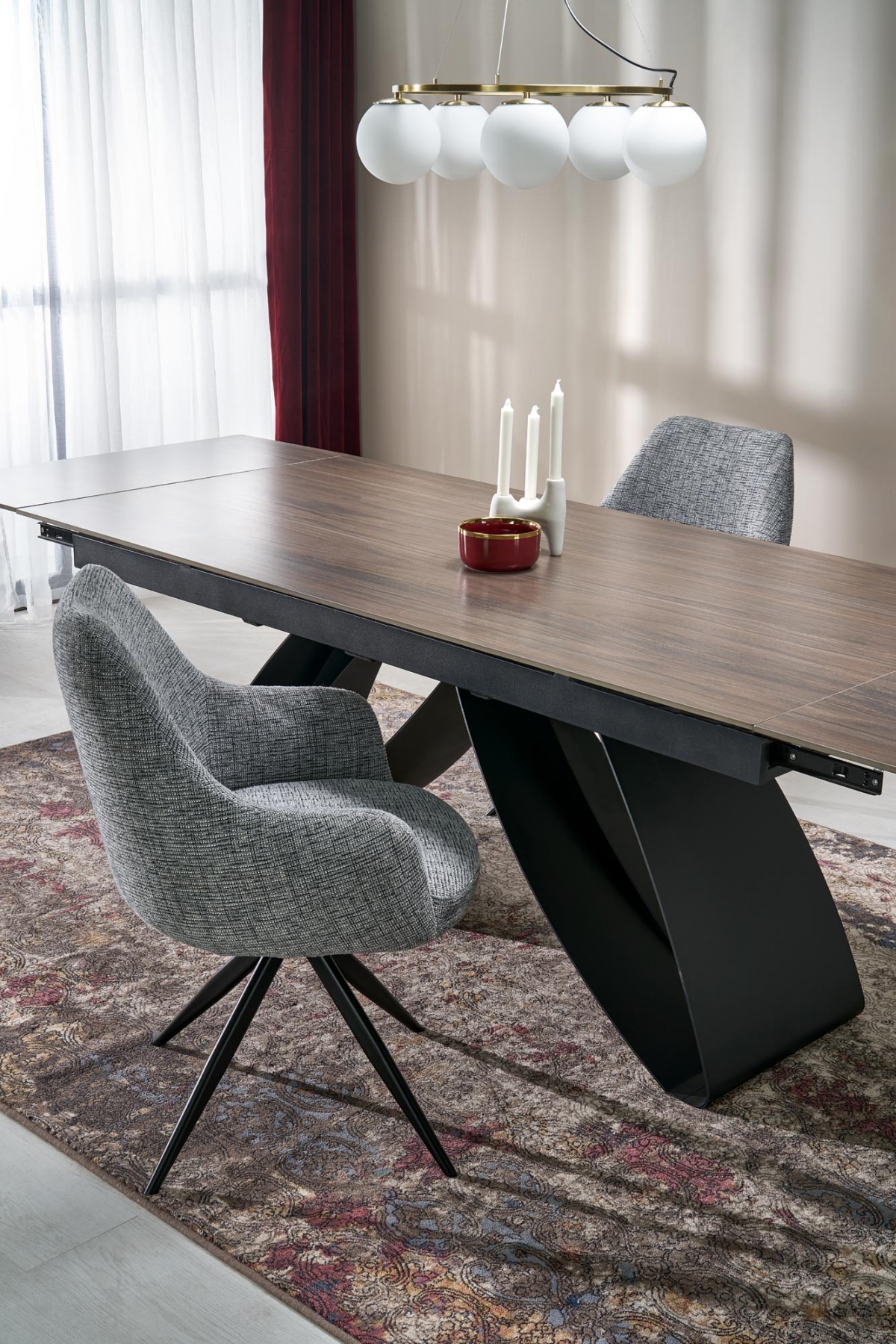 Otočná čalouněná židle Volaro - šedá / černé nožky židle čalouněné Volaro obrotowe - popelavá / Nohy černá