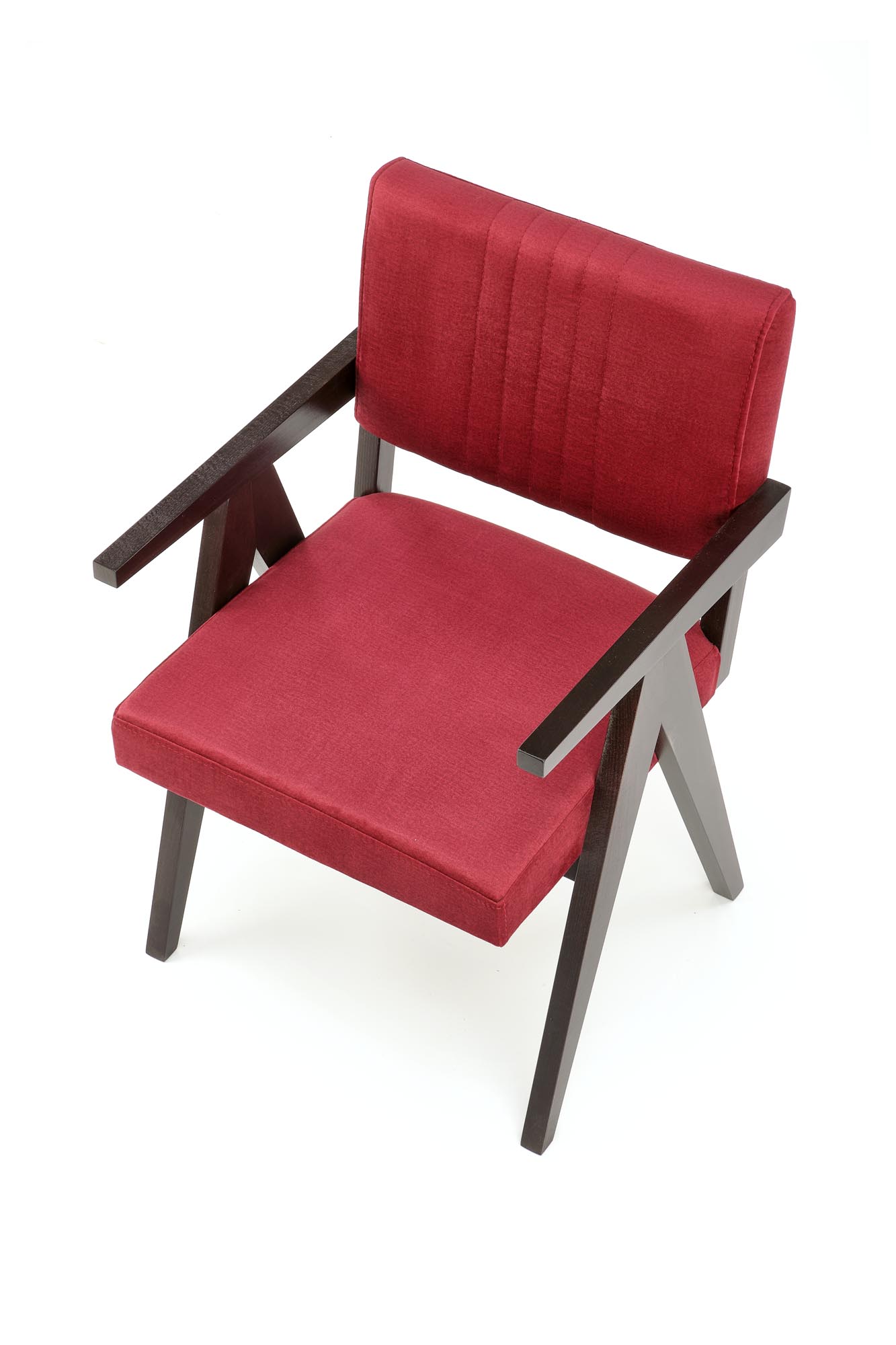 MEMORY szék - ébenfa / csap: MONOLITH 59 (bordó) Židle čalouněné z podlokietnikami memory - heban / Bordový