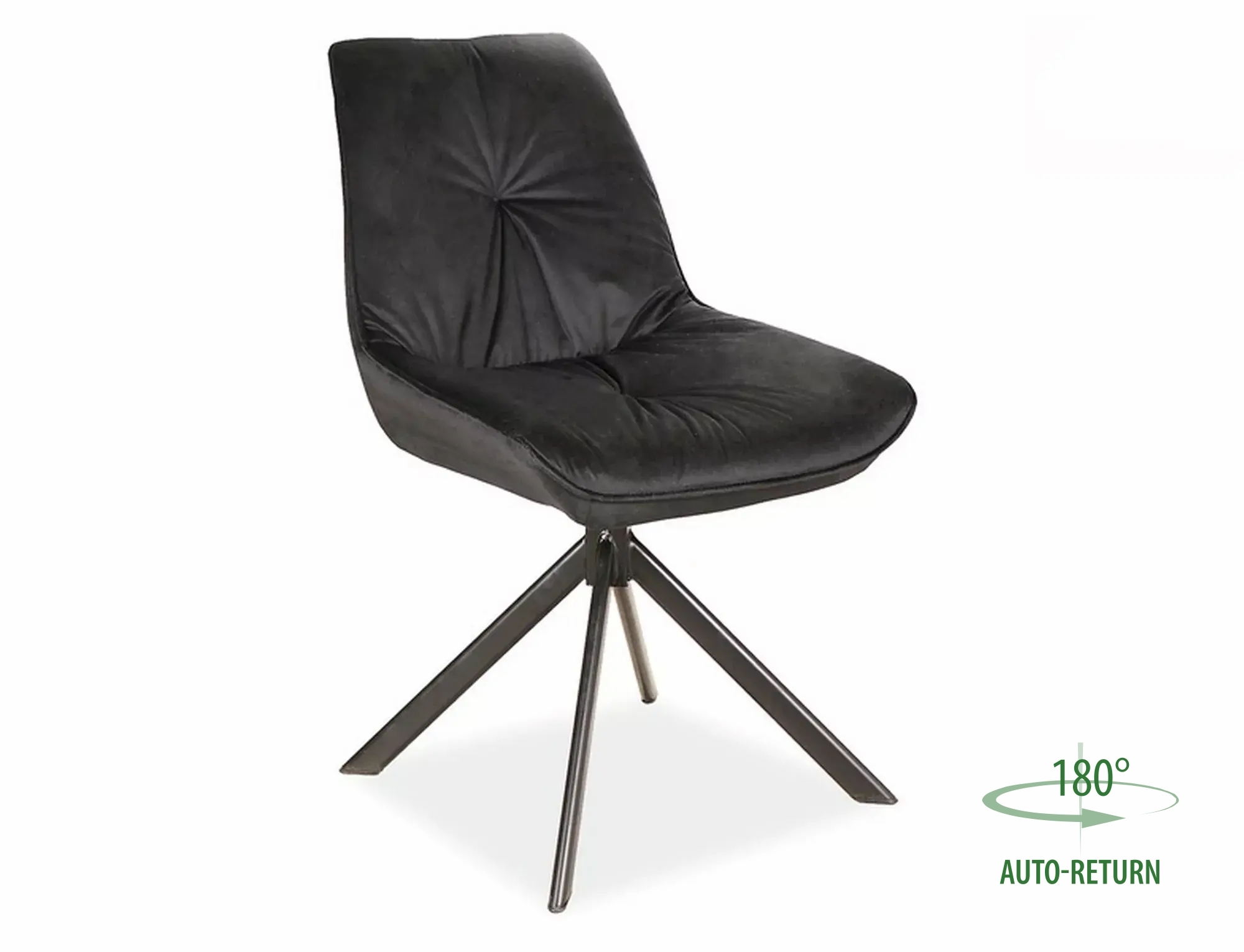 Kreslo BOOGIE I VELVET Čierny rám / Čierny BLUVEL 19 Stolička tapicerowne boogie i velvet - Čierny bluvel 19 / čierny nožičky