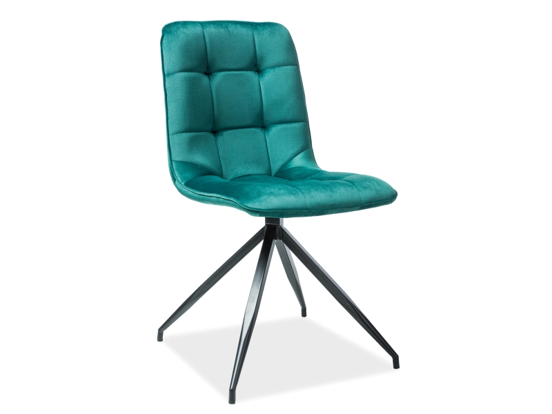Židle TEXO VELVET Černá Konstrukce/Zelený BLUVEL 78  krzesLo texo velvet Černý stelaZ/Zelený bluvel 78 