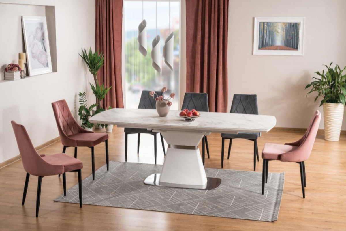 Čalouněná židle Trix B Velvet - šedá Bluvel 14 / černá Židle Trix B Velvet - šedý bluvel 14 / Černý