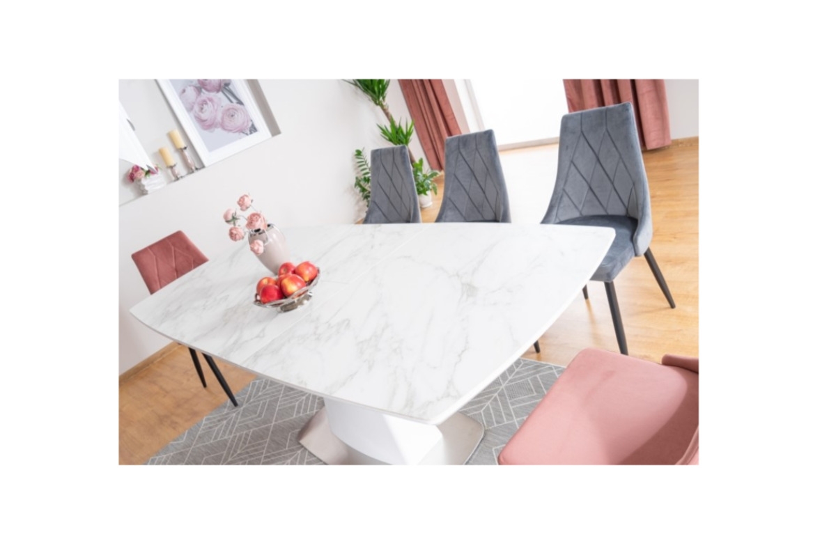 Čalouněná židle Trix B Velvet - šedá Bluvel 14 / černá Stůl a Židle