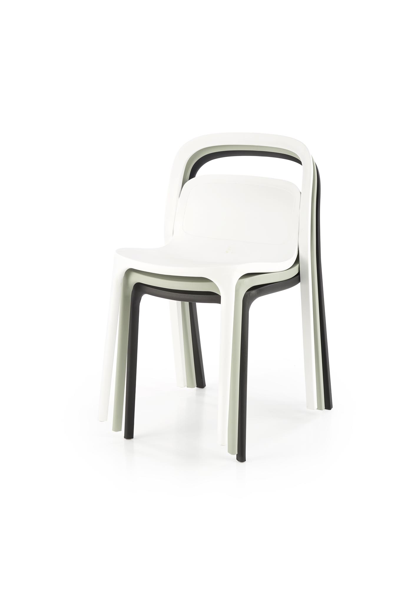 K490 Židle plastik Zelený(1p=4szt) Židle z tworzywa sztucznego k490 - Zelený