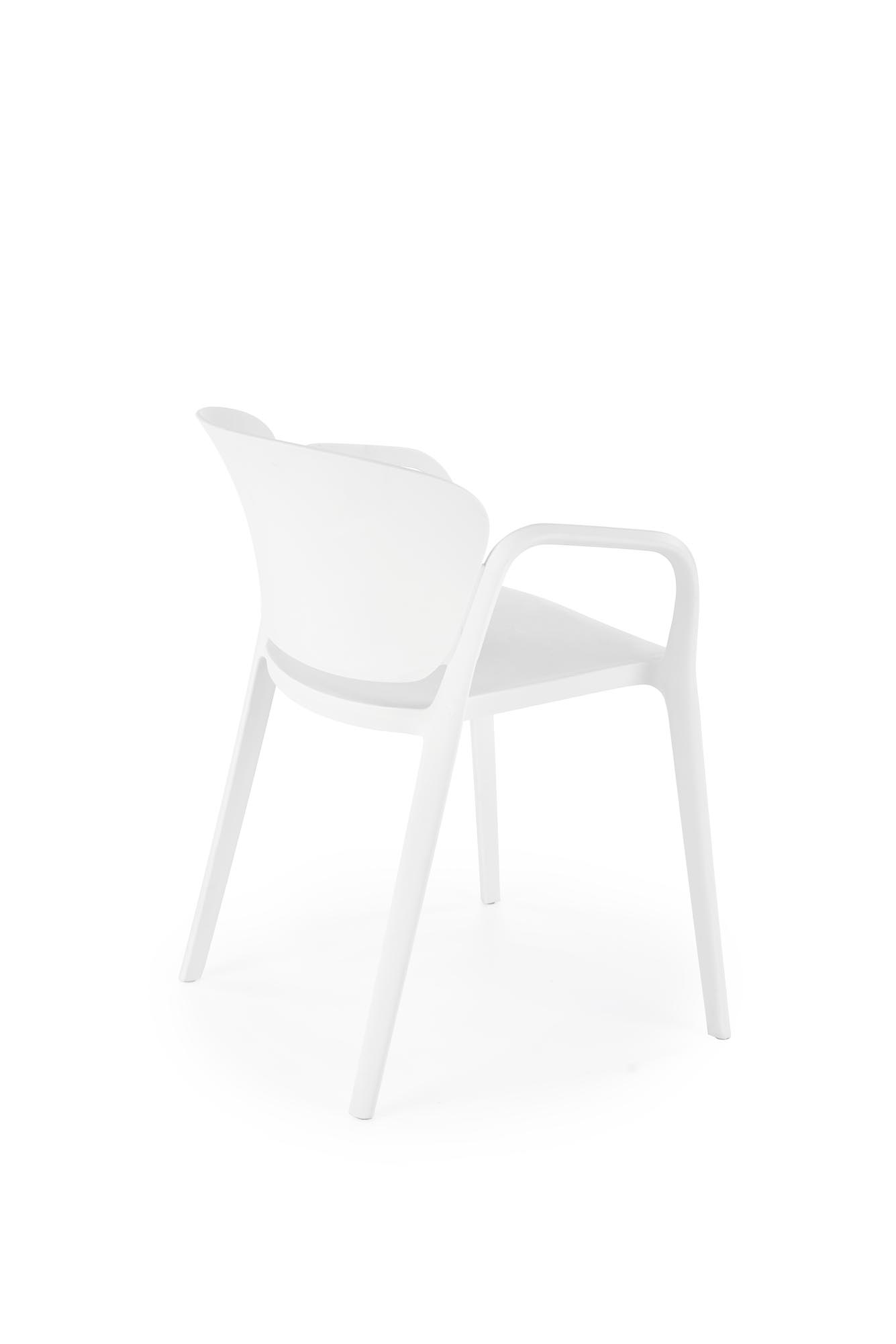 K491 Stolička plastik Biely (1p=4szt) Stolička z tworzywa sztucznego k491 - Biely