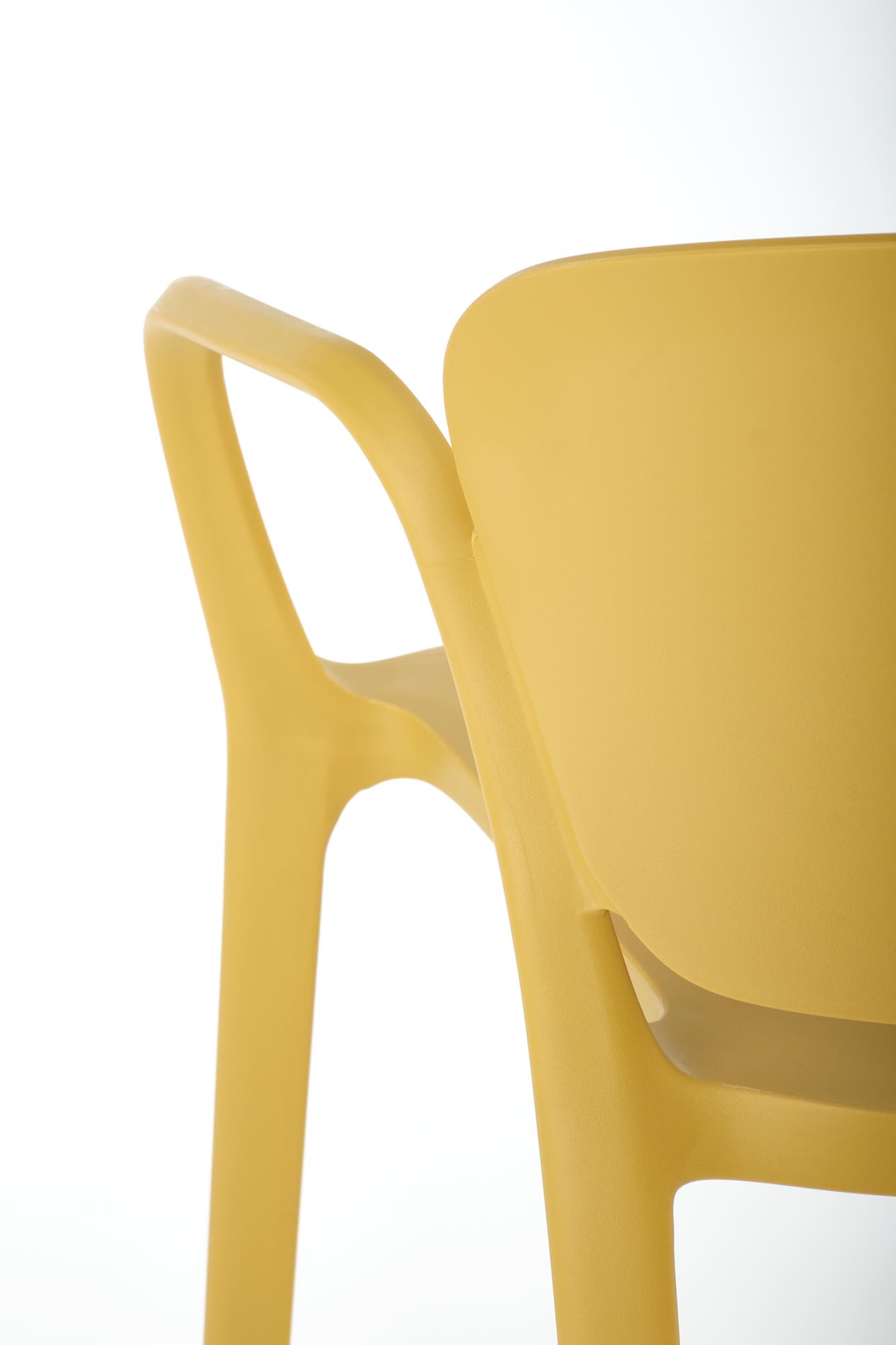 K491 Židle plastik hořčice (1p=4szt) židle z umělé hmoty k491 - hořčice