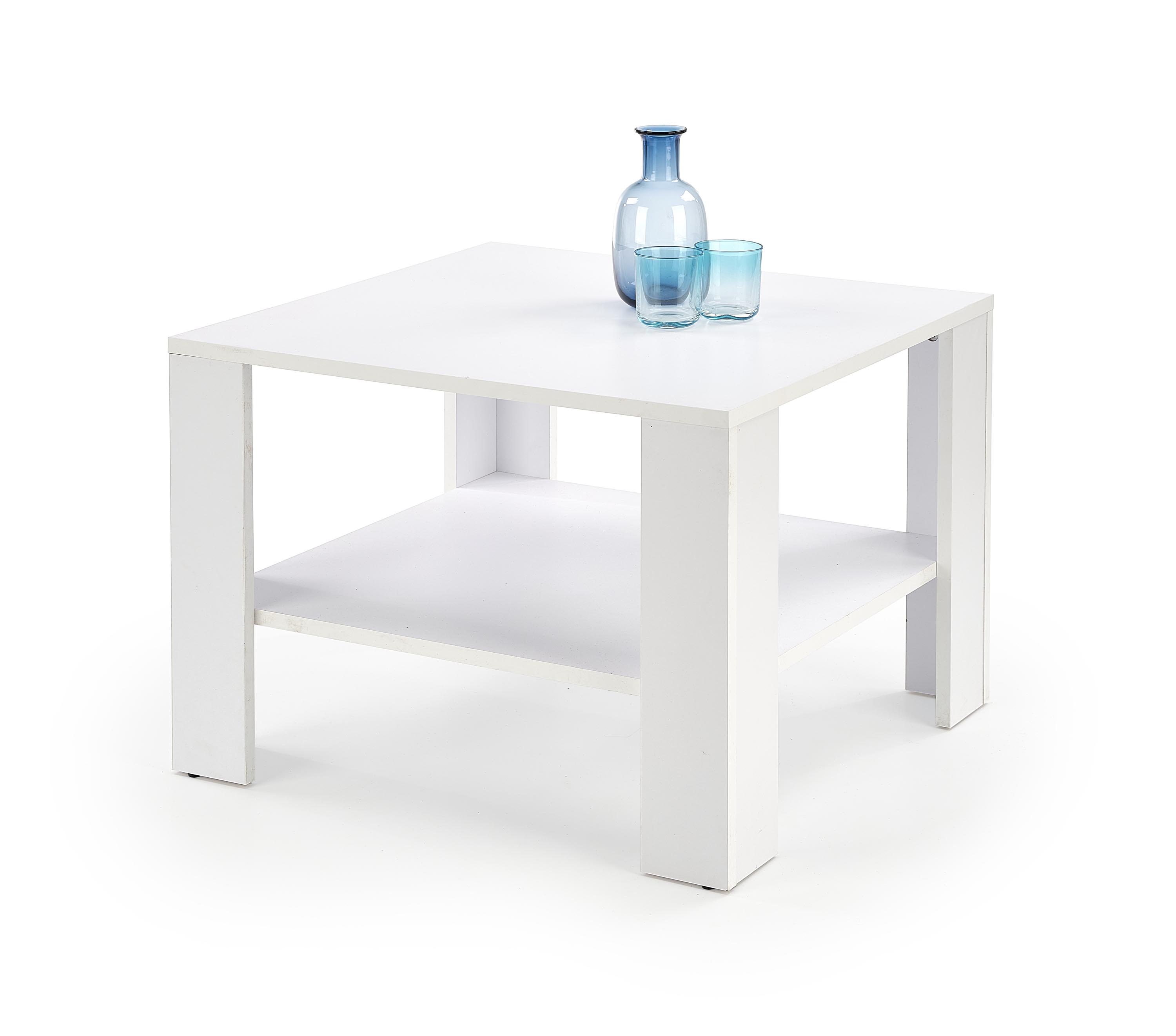 KWADRO négyzet alakú dohányzóasztal - fehér kwadro Čtverec Konferenční stolek Barva Bílá