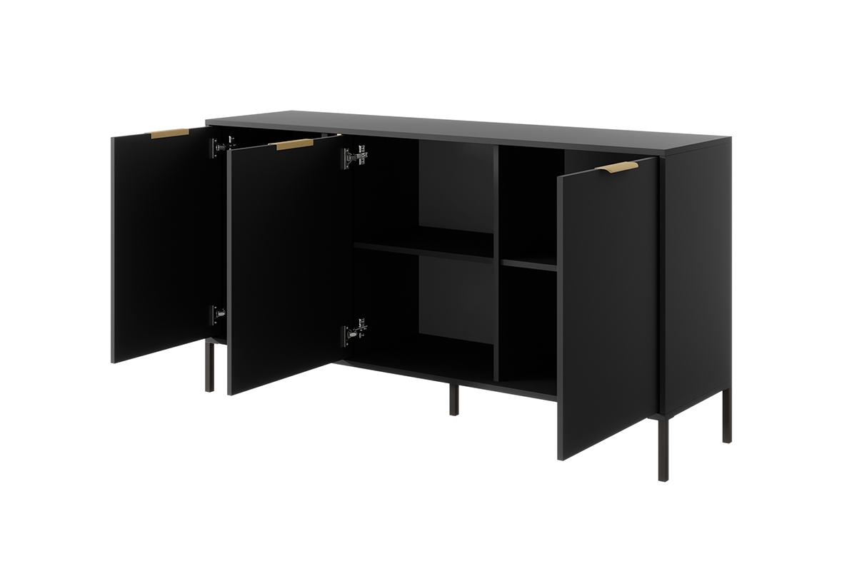 Komoda Interi 150 cm - antracit Komoda třídveřová Interi 150 cm - Antracytová 