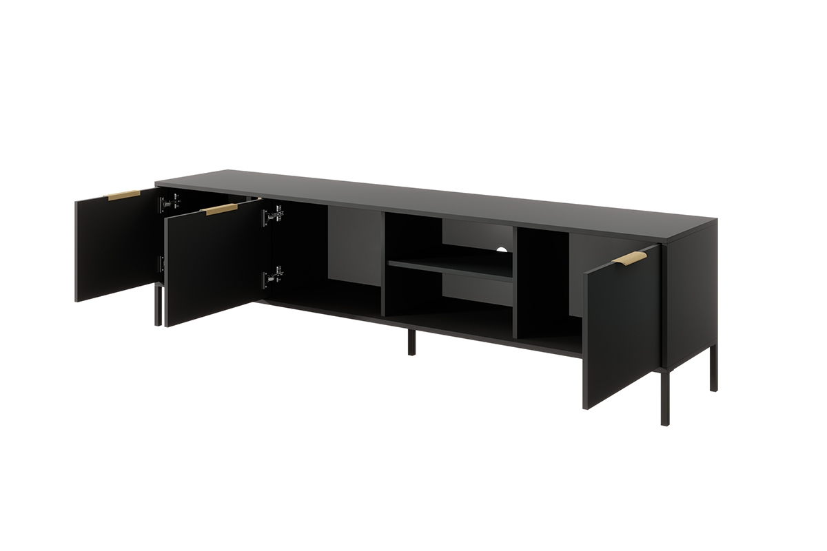 TV stolek Interi 200 cm s výklenkem - antracitový Skříňka RTV Interi s výklenkem 200 cm - Antracytová 