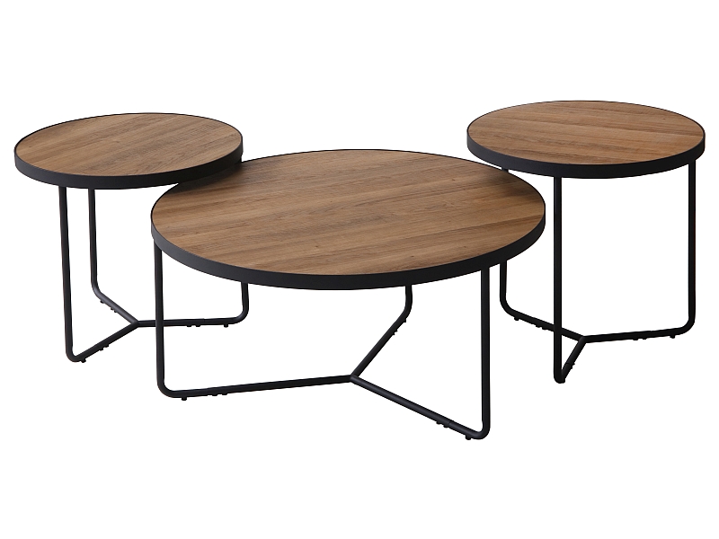 Konferenční stolek DEMETER II ořech / černý (Komplet) Konferenční stolek demeter ii ořech / černý (Komplet)