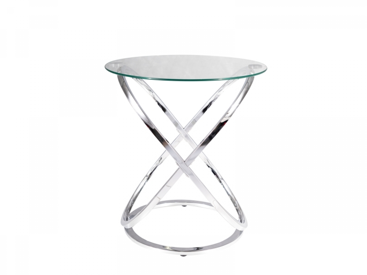 Konferenční stolek Eos C - transparentní / chrom Konferenční stolek EOS C transparentní/Chromovaný FI 52 