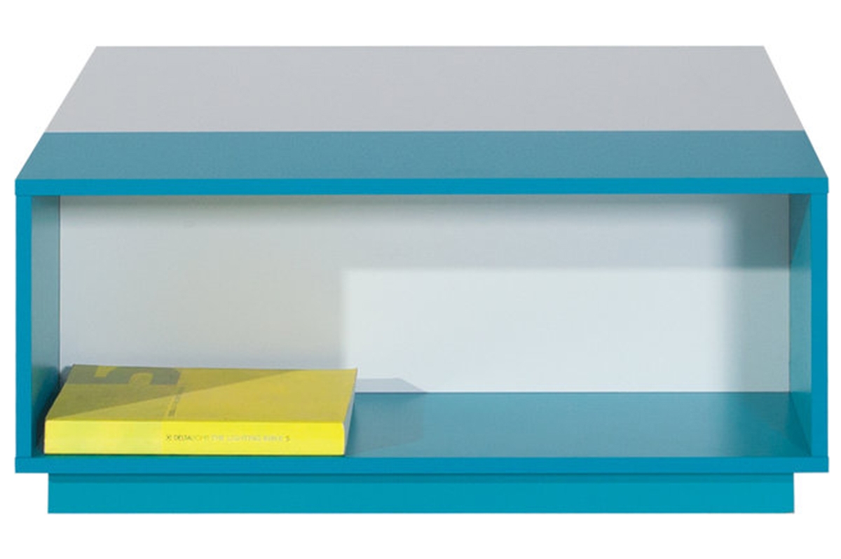 Konferenčný stolík Mobi MO16 - biely / Tyrkysová Konferenčný Stolík mo16 mobi turkuSova