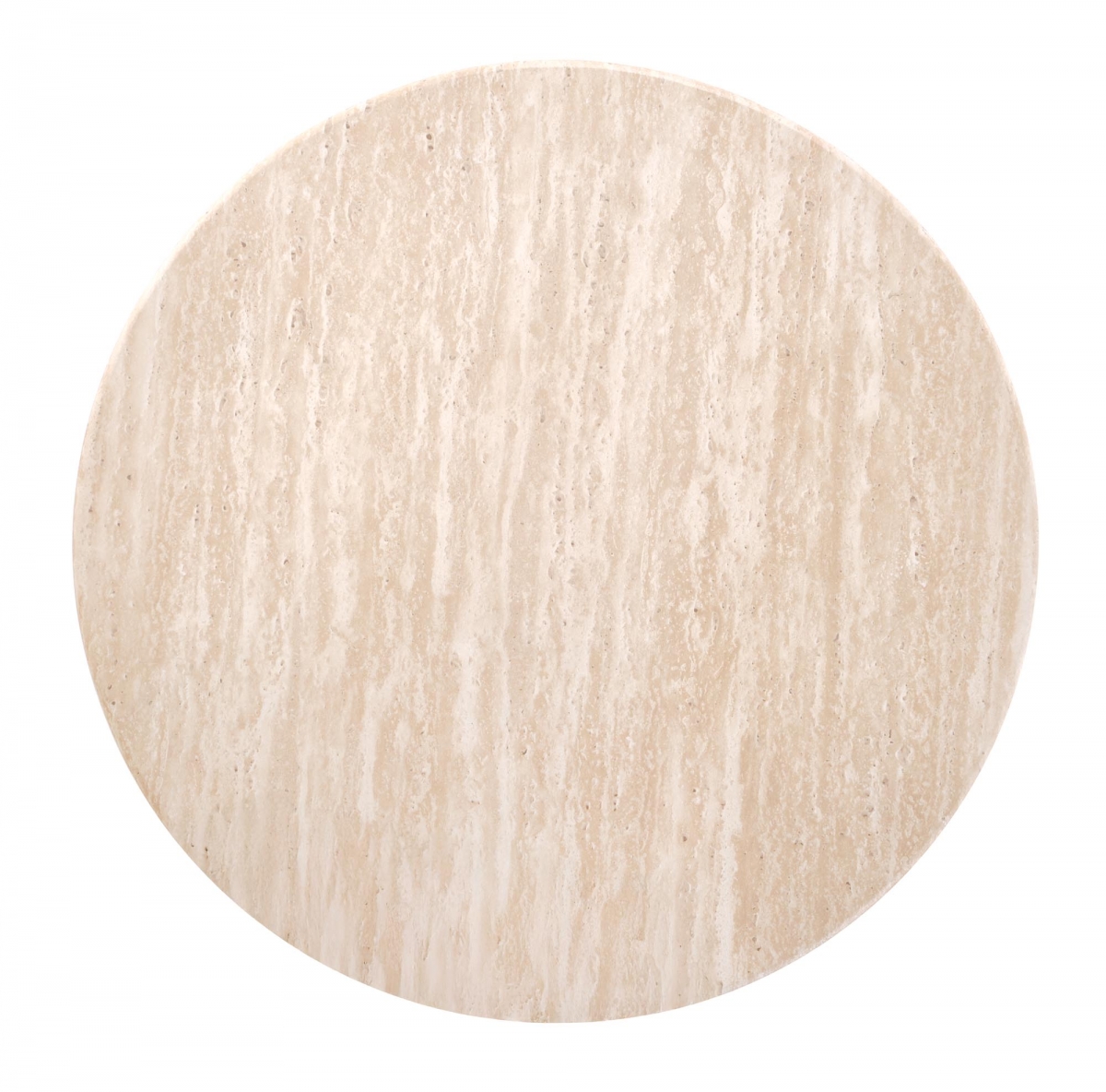 Konferenčný stolík Dorotea S 50 cm - travertín / orechový dekor Konferenčný stolík okragla Dorotea S 50 cm do obývacej izby - Travertín / orieškový