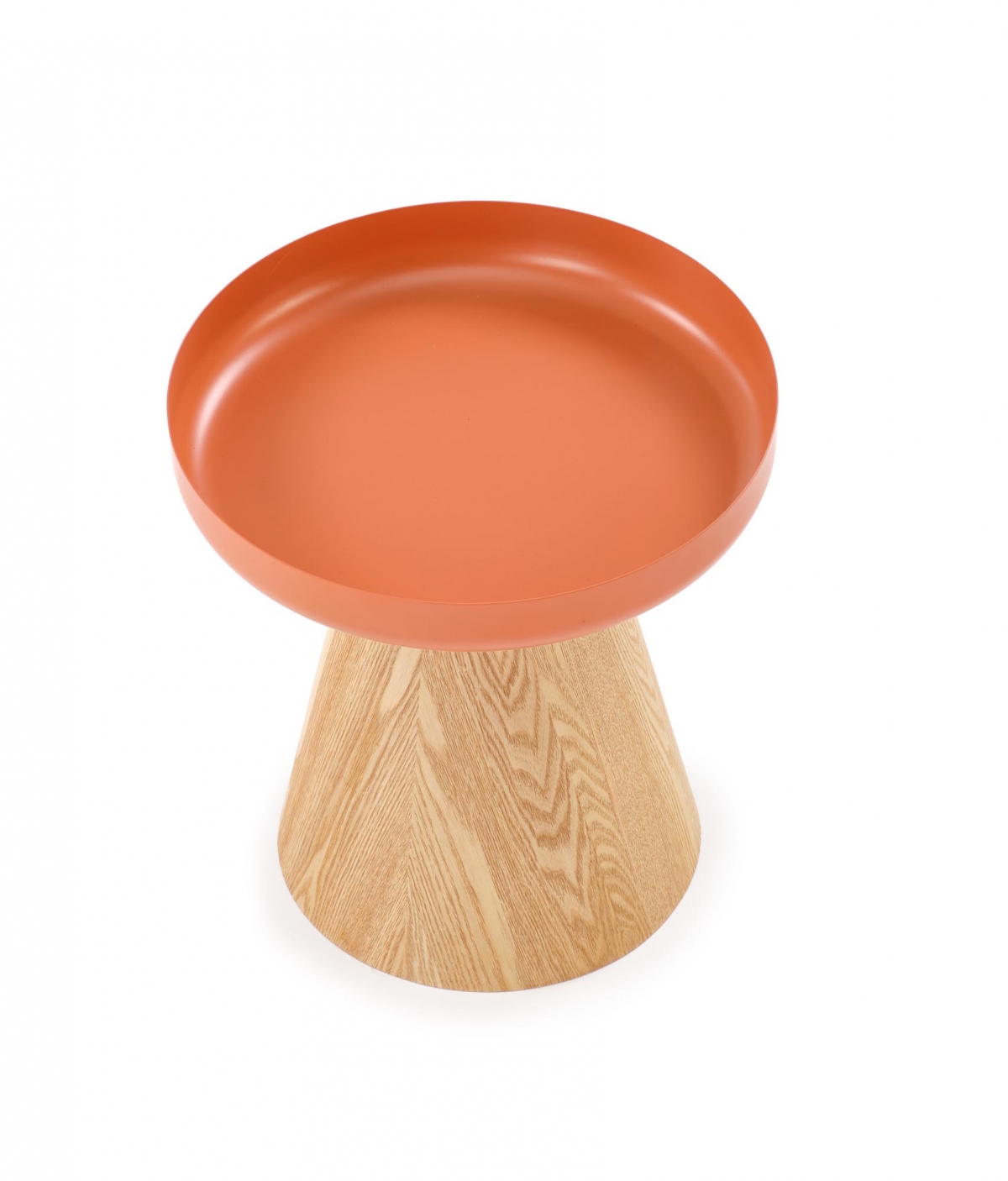 Konferenčný stolík Gina 40 cm - prírodný dekor / škoricové nožičky Konferenčný stolík okragla Gina 40 cm do obývacej izby - prírodné / škoricový