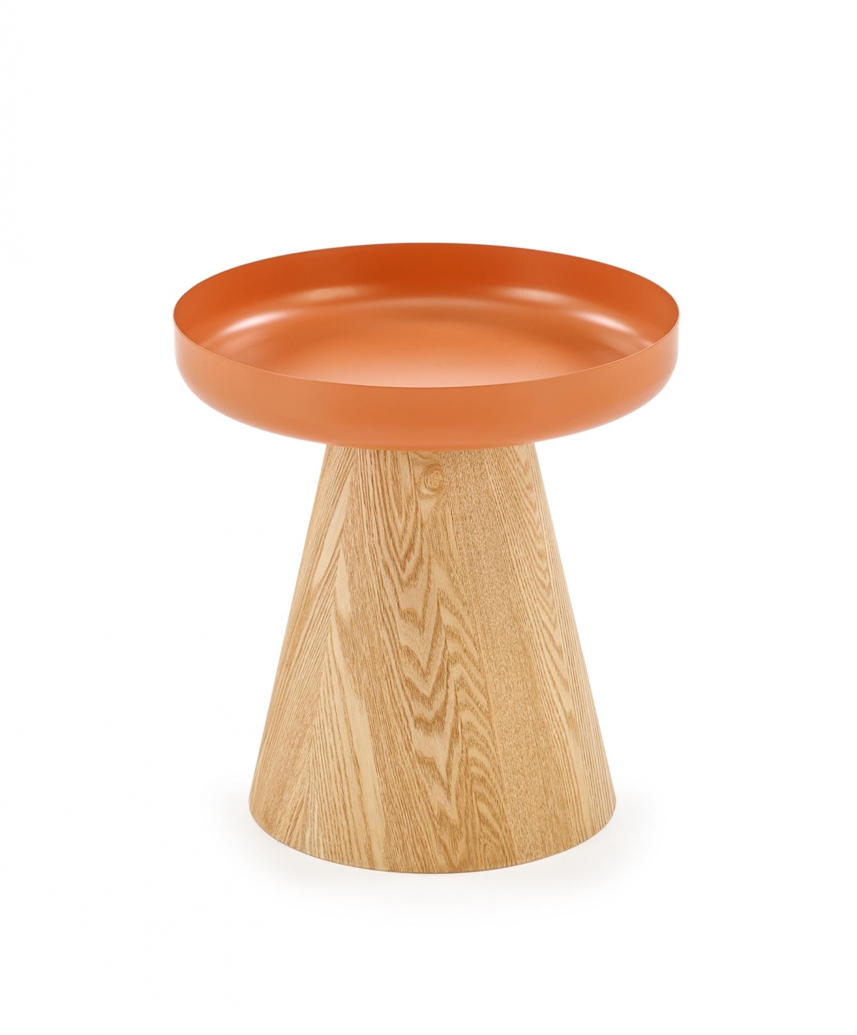 Konferenčný stolík Gina 40 cm - prírodný dekor / škoricové nožičky Konferenčný stolík okragla Gina 40 cm do obývacej izby - prírodné / škoricový