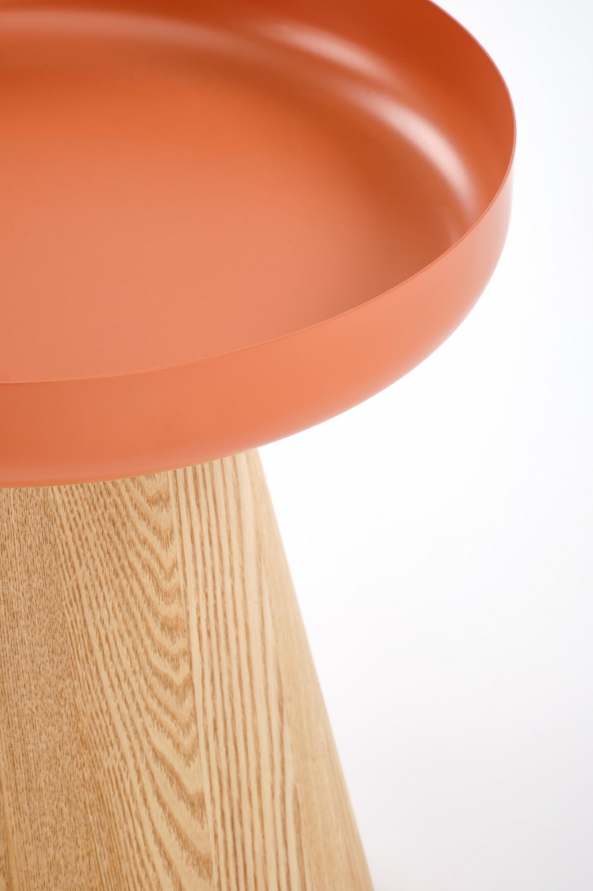 Konferenčný stolík Gina 40 cm - prírodný dekor / škoricové nožičky Konferenčný stolík okragla Gina 40 cm do obývacej izby - prírodné / škoricový