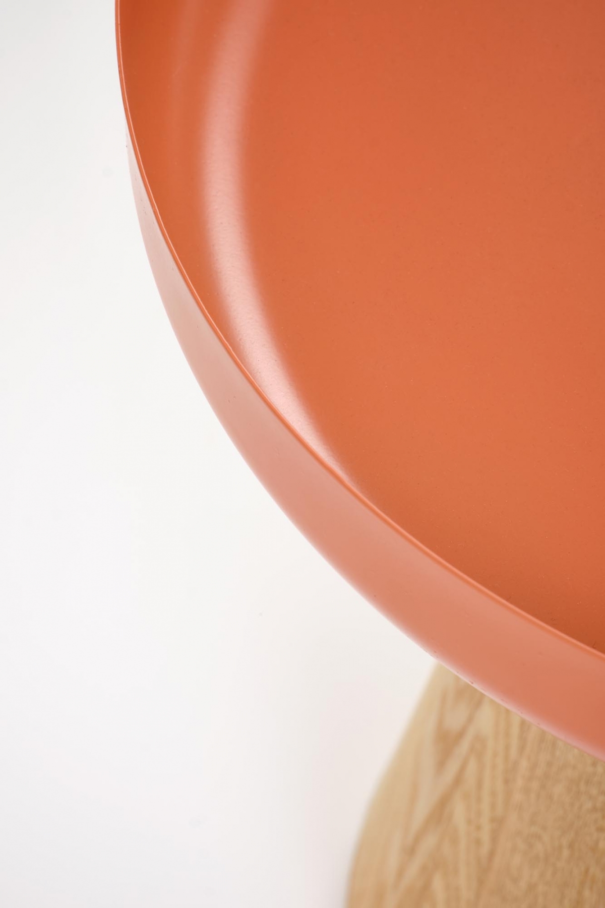 Konferenčný stolík Gina 40 cm - prírodný dekor / škoricové nožičky Konferenčný stolík okragla Gina 40 cm do obývacej izby - prírodné / škoricový