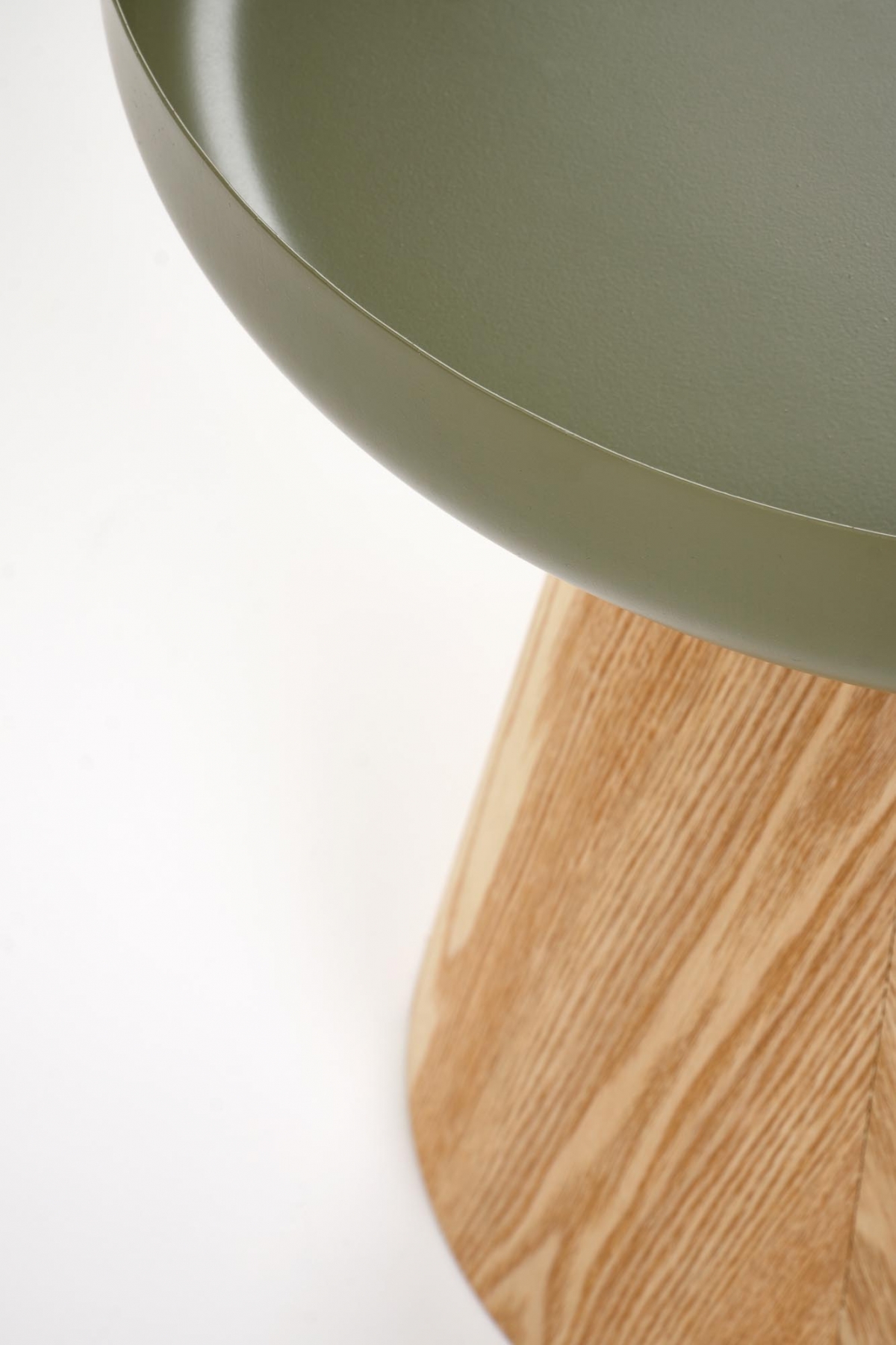 Konferenčný stolík Gina 40 cm - prírodný dekor / zelené nožičky Konferenčný stolík okragla Gina 40 cm do obývacej izby - prírodné / Zelený