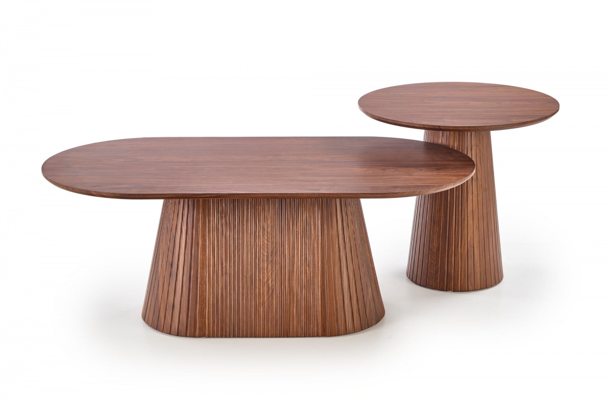 Konferenčný stolík Gisela 60 cm - orechový dekor Konferenčný stolík okragla Gisela 60 cm do obývacej izby - orieškový