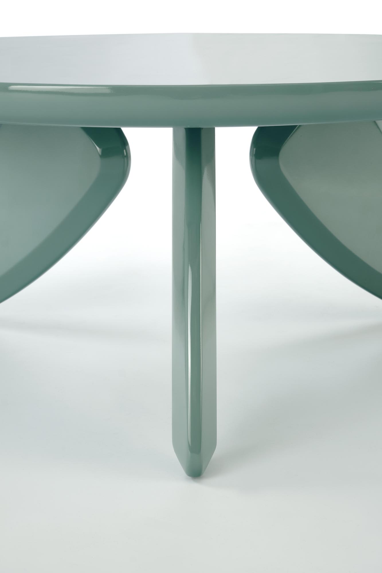 Kulatý konferenční stolek Soraya 80 cm – světle modrá Konferenční stolek okragla soraya 80 cm - světlý modrá