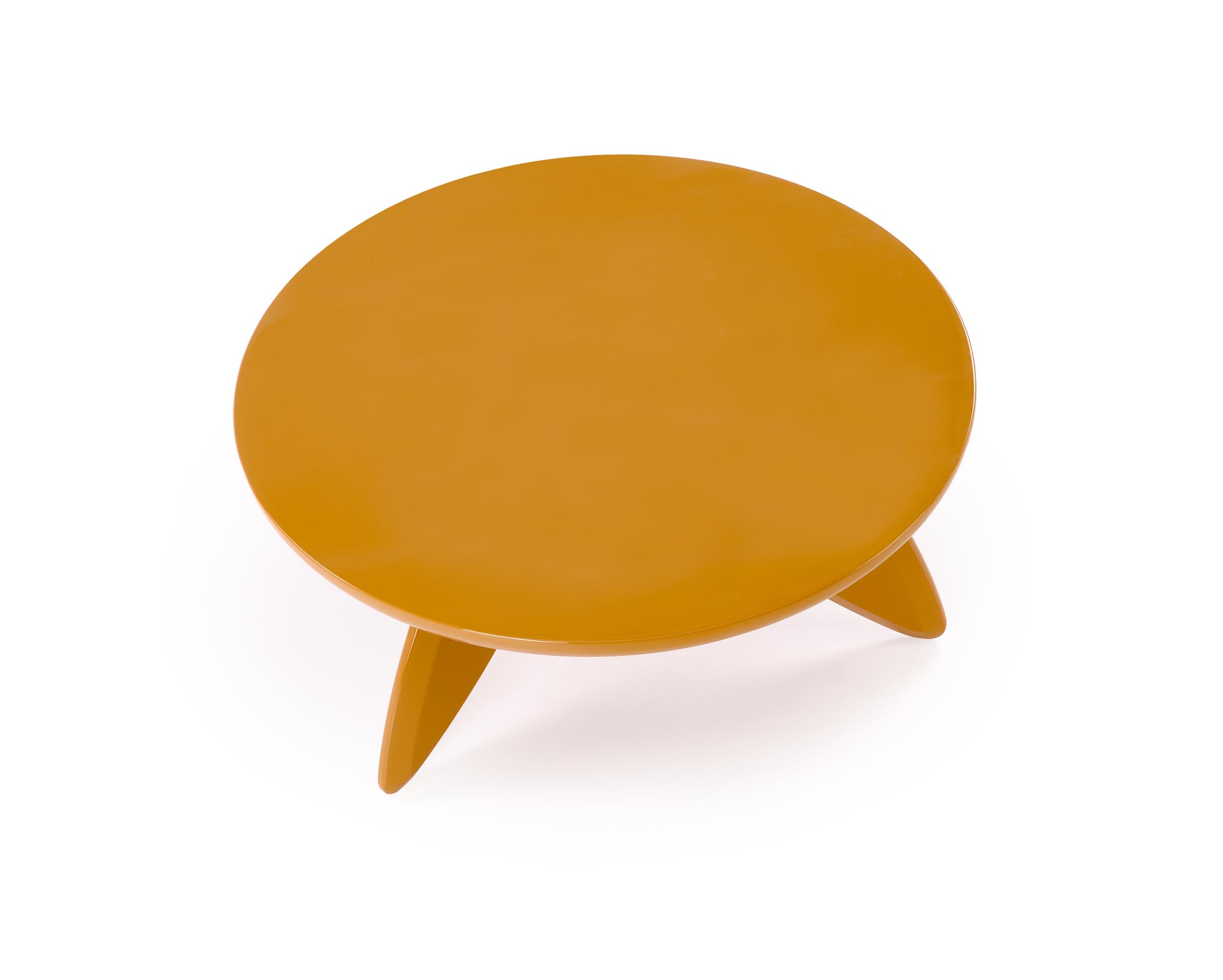 Okrúhly konferenčný stolík Soraya 80 cm - horčicový Konferenčný stolík okragla soraya 80 cm - horčicová