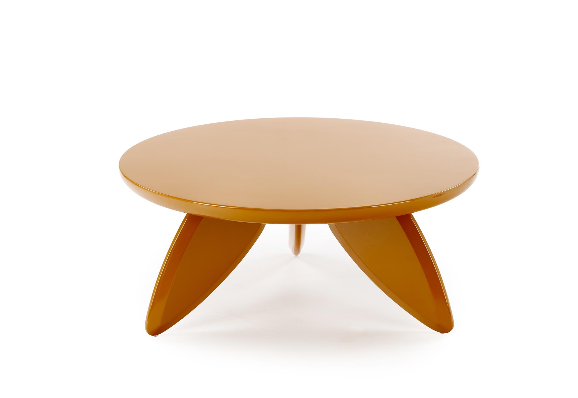 Okrúhly konferenčný stolík Soraya 80 cm - horčicový Konferenčný stolík okragla soraya 80 cm - horčicová