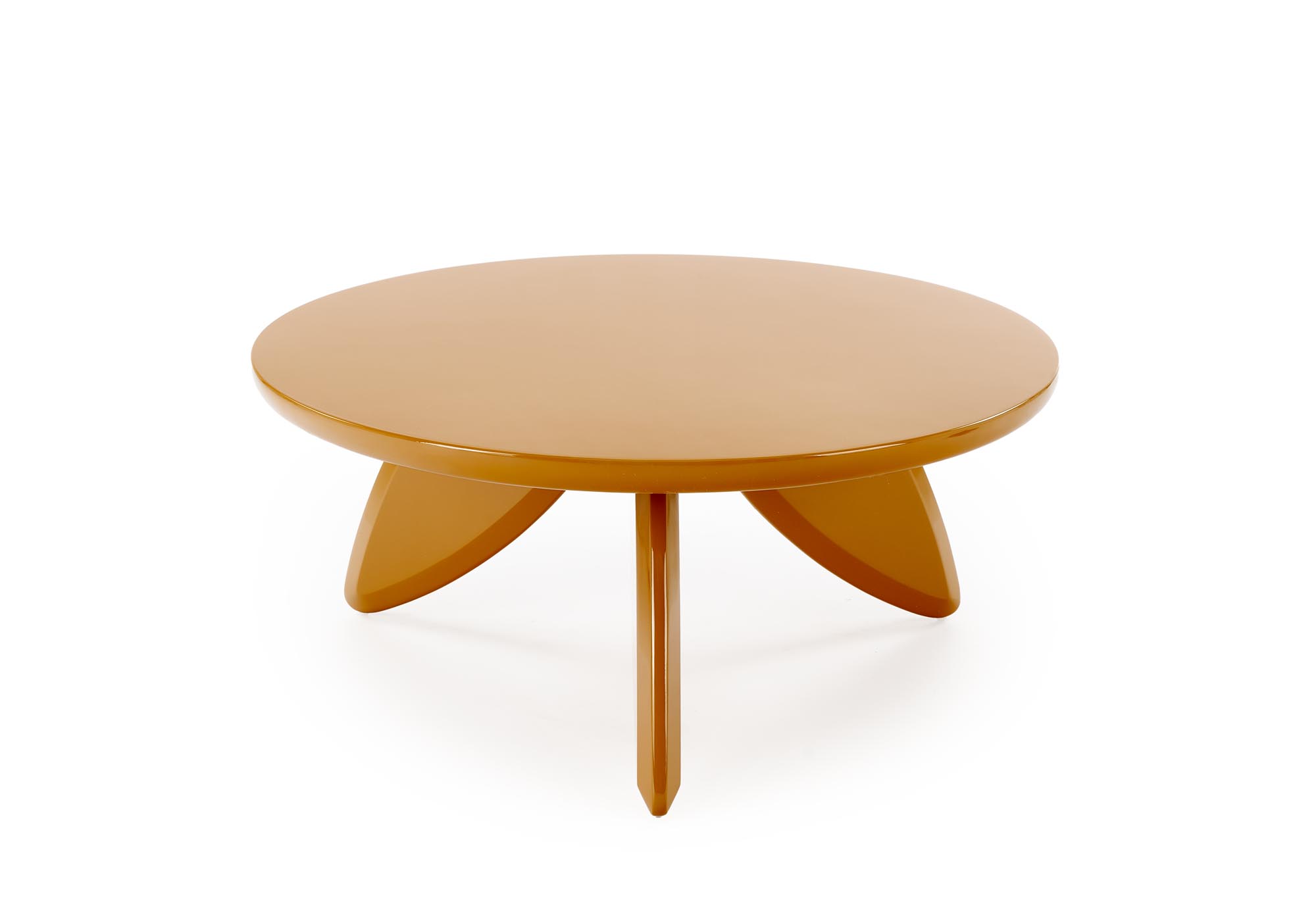 Okrúhly konferenčný stolík Soraya 80 cm - horčicový Konferenčný stolík okragla soraya 80 cm - horčicová