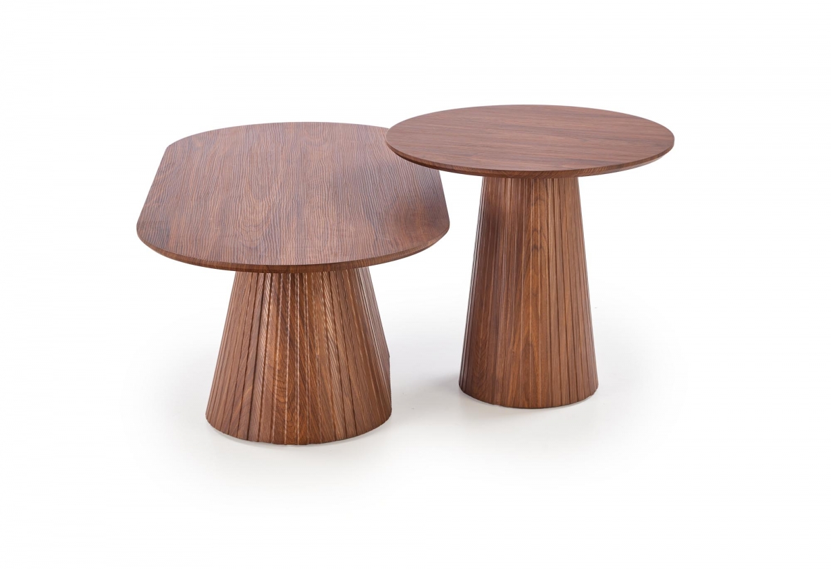 Konferenčný stolík Gisela 120 cm - orechový dekor Konferenčný stolík owalna Gisela 120 cm do obývacej izby - orieškový