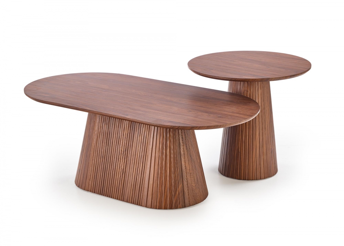 Konferenčný stolík Gisela 120 cm - orechový dekor Konferenčný stolík owalna Gisela 120 cm do obývacej izby - orieškový