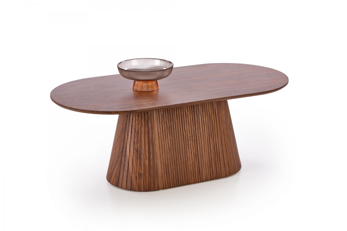 Konferenčný stolík Gisela 120 cm - orechový dekor Konferenčný stolík owalna Gisela 120 cm do obývacej izby - orieškový